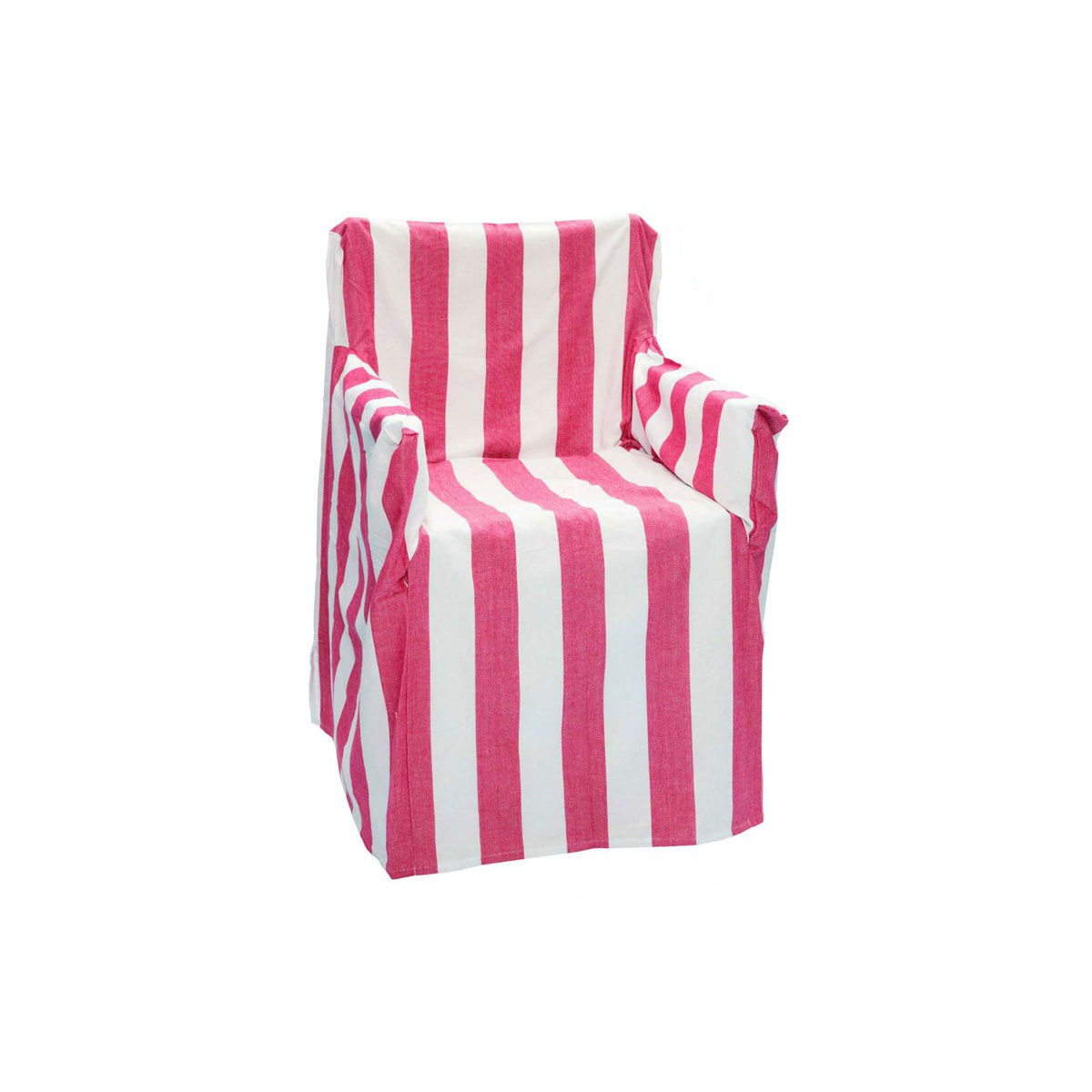 V442-RAN-COUCHC-DIRECTORSTRIPED-HOTPINK-SH-208748-00 Rans Alfresco 100% Cotton Director Chair Cover - Striped Hot Pink - Image 1