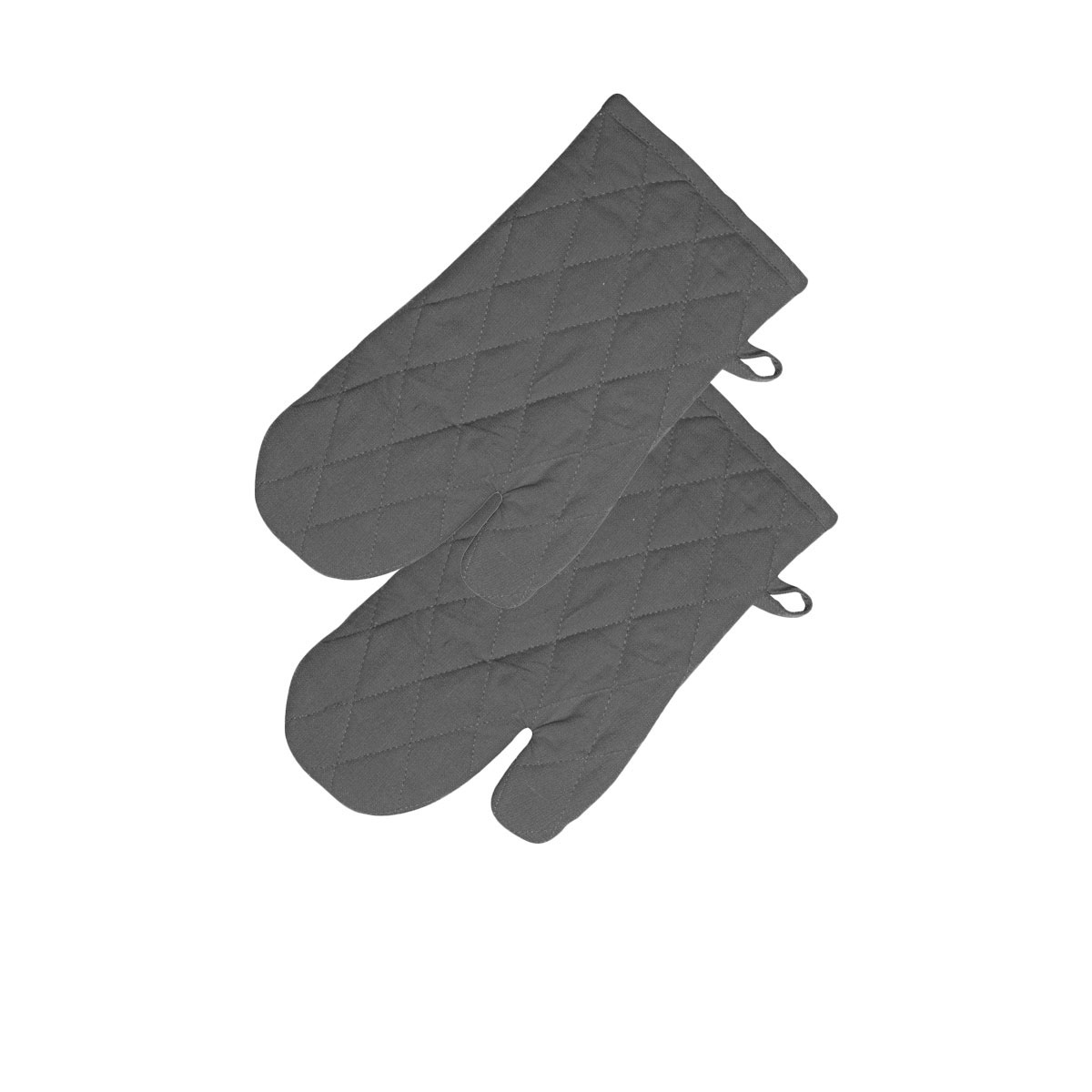 V442-RAN-OVENM-MANSETOF2GLOVES-CHARCOAL-SH-77604-00 Rans Manhattan Charcoal Cotton Set of 2 Oven Gloves - Image 1