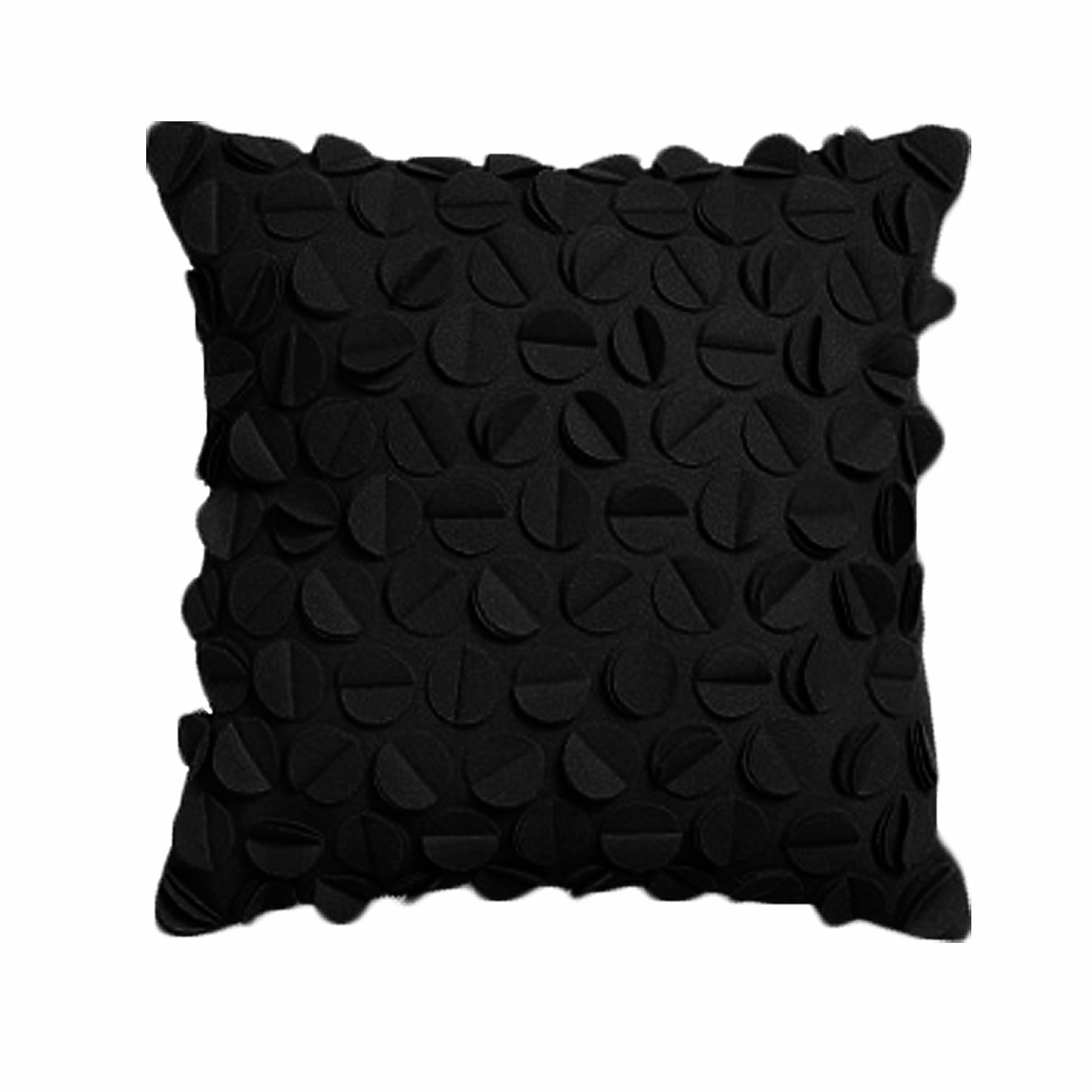 V442-RAP-CUSHION-PETAL-BLACK-ST-208816-00 Rapee Petal Filled Cushion - Black - Image 1