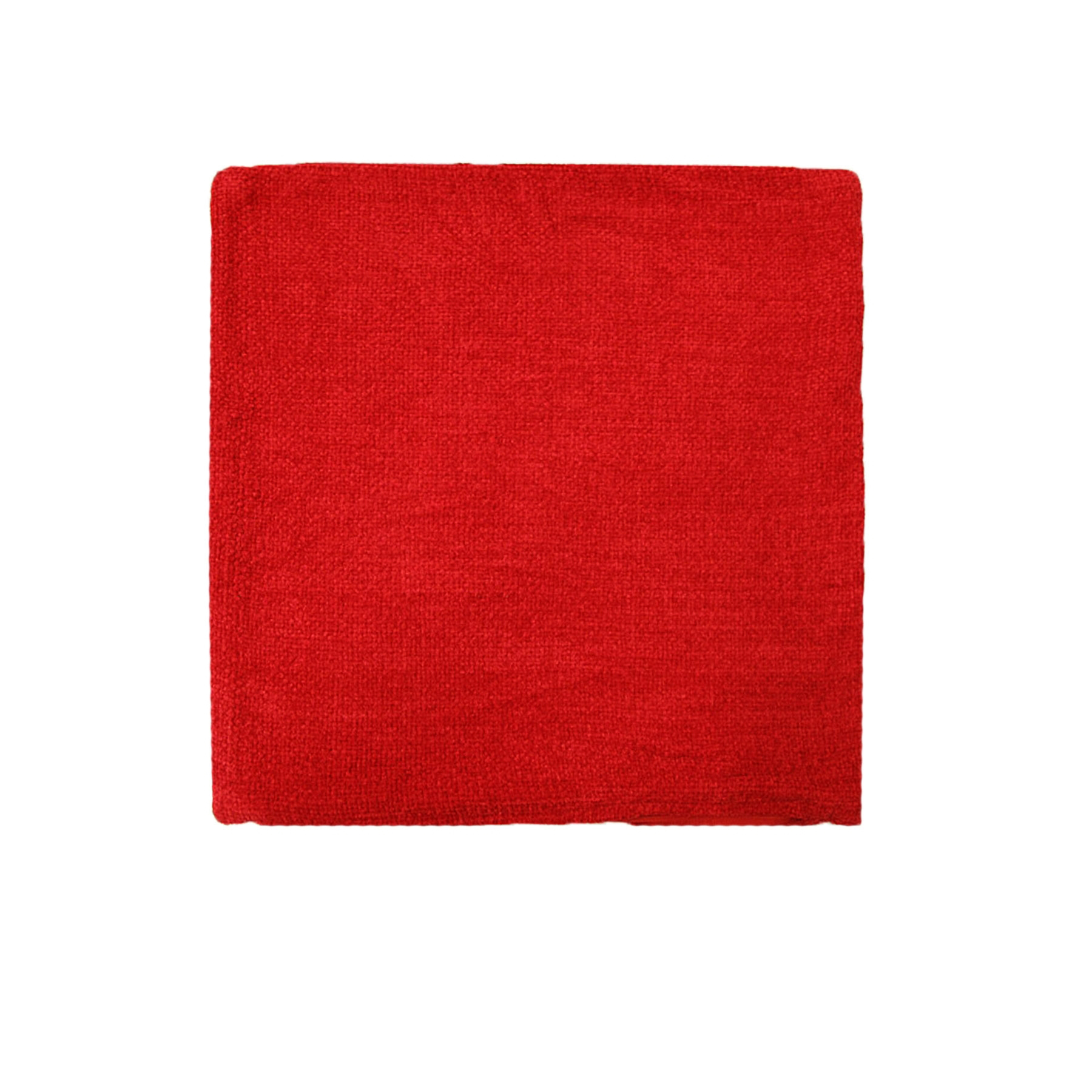 V442-UNA-CUSHIONC-OXFORDCHENILLE-RED-SQ-204836-00 Impressions Australia Oxford Chenille Cushion Cover - Red - Image 1