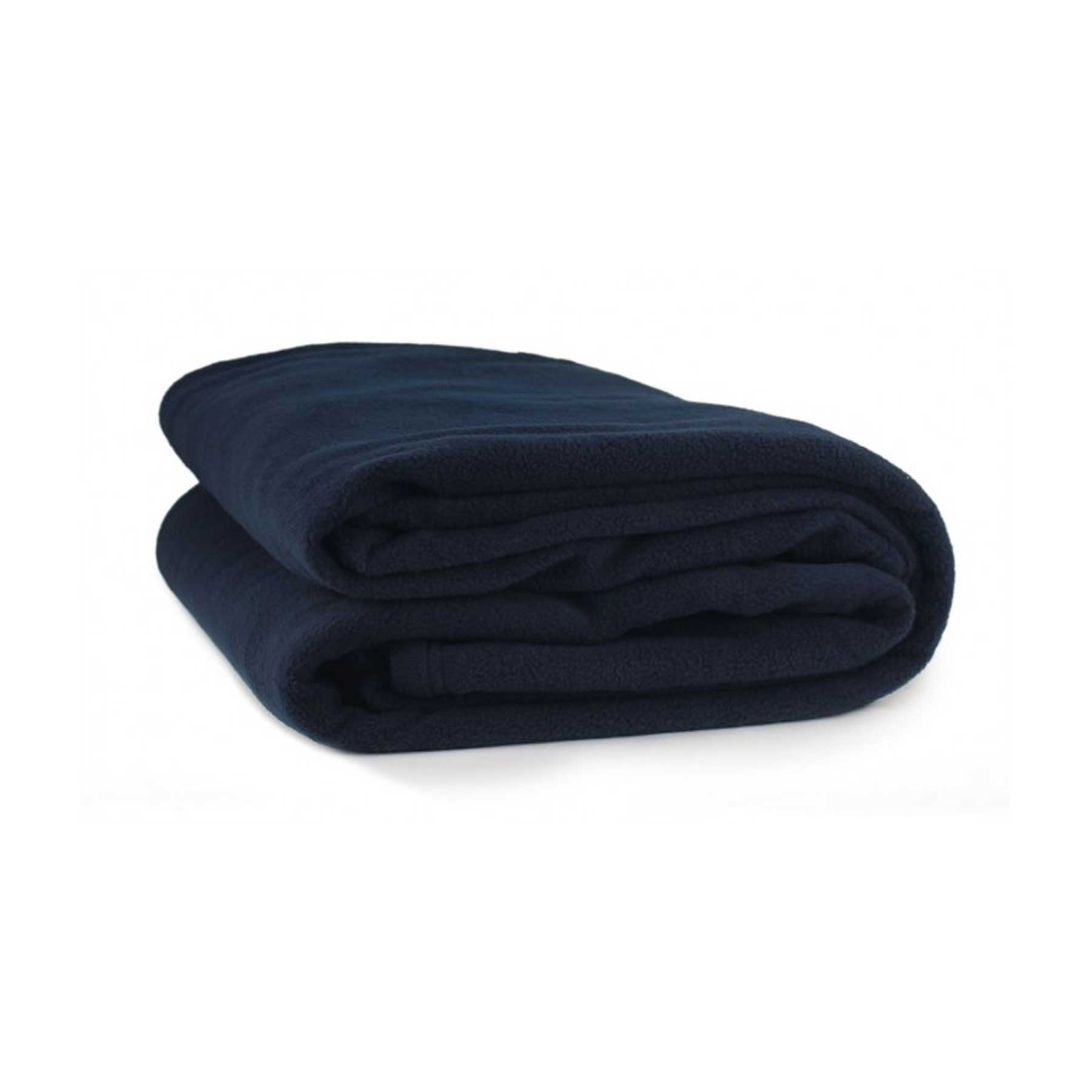 V442-WAM-BLANKET-POLARFLEECE-NAVY-QS-204904-00 Jason Polar Fleece Blanket Navy - Queen - Image 1
