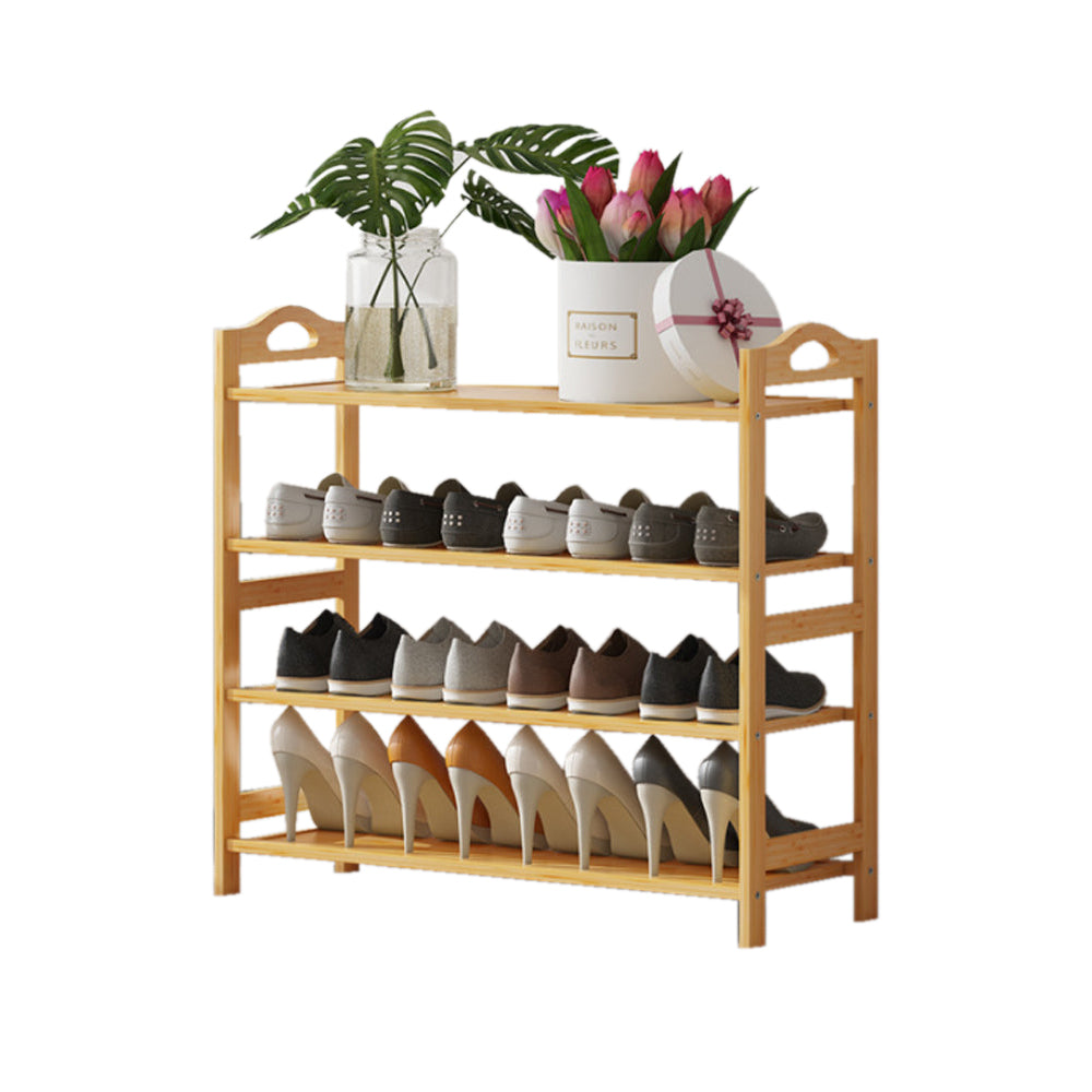 V462-HG-103-02-143293-00 Multi-layers Bamboo Shoe Rack Storage Organizer Wooden Flower Stand Shelf(4 Layers) - Image 1