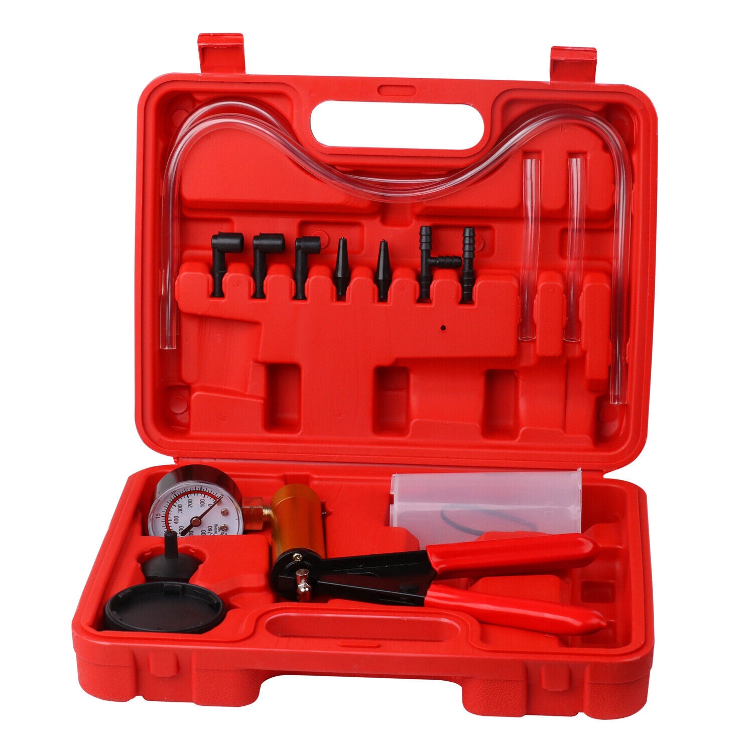 V465-95401-85360-00 HORUSDY Hand Held Vacuum Pump Brake Bleeder Pressure Tester Vacuum Gauge Kit - Image 1
