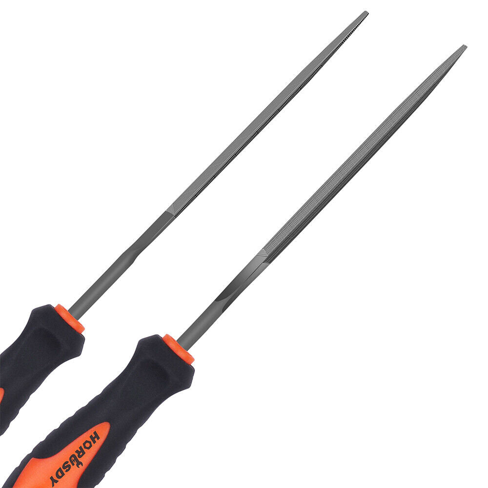 V465-97293-85330-00 HORUSDY 2Pc 6.1" Flat Mini Needle File Set Metal Wood Carving Carpentry Tool - Image 1