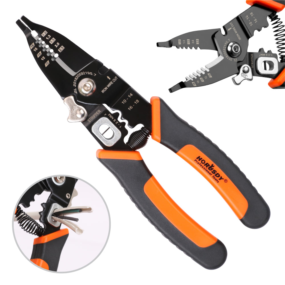 V465-HGD02A-85417-00 8" Wire Stripping Tool Wire Cutter Hand Crimping Pliers Strip Cutter Insulated - Image 1