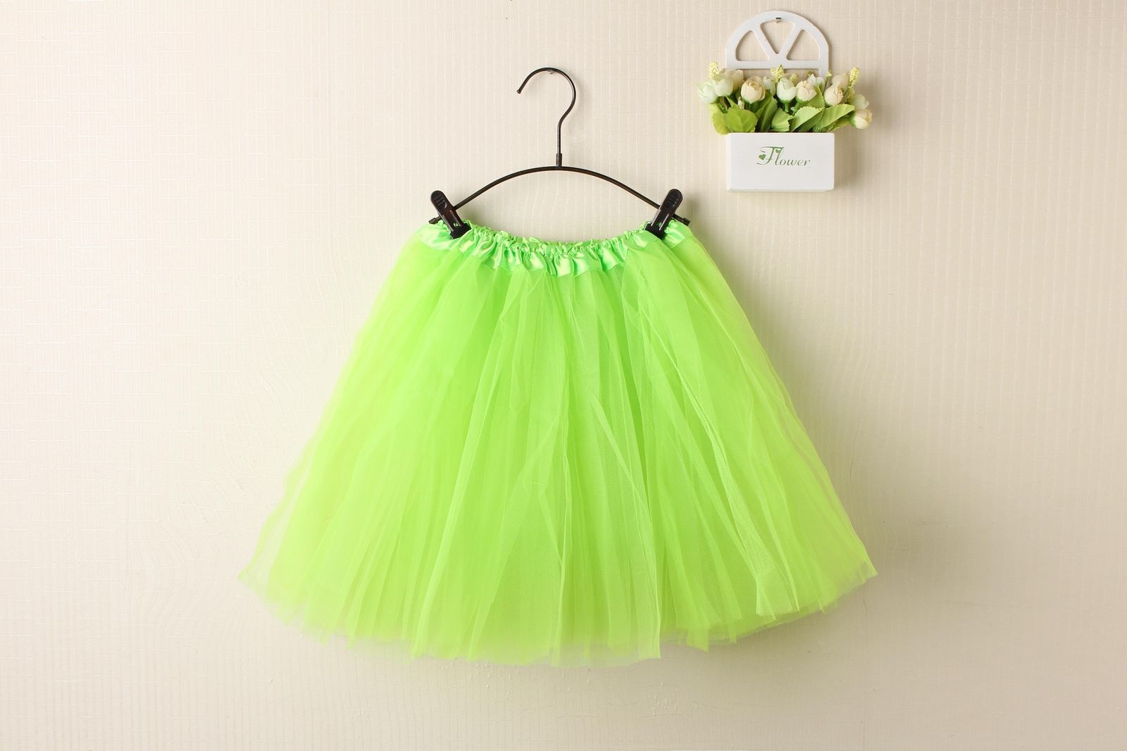 V474-211408-101964-00 New Adults Tulle Tutu Skirt Dressup Party Costume Ballet Womens Girls Dance Wear, Neon Green, Adults - Image 1