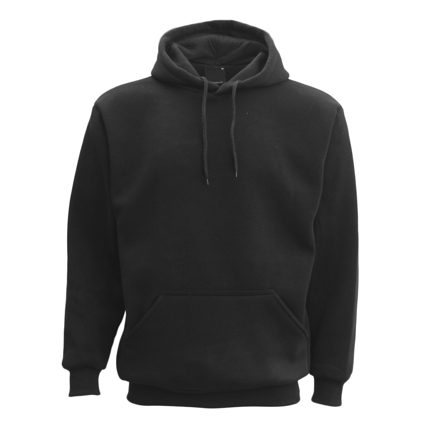 V474-213245-100044-00 Adult Unisex Men's Basic Plain Hoodie Pullover Sweater Sweatshirt Jumper XS-8XL, Black, XS - Image 1