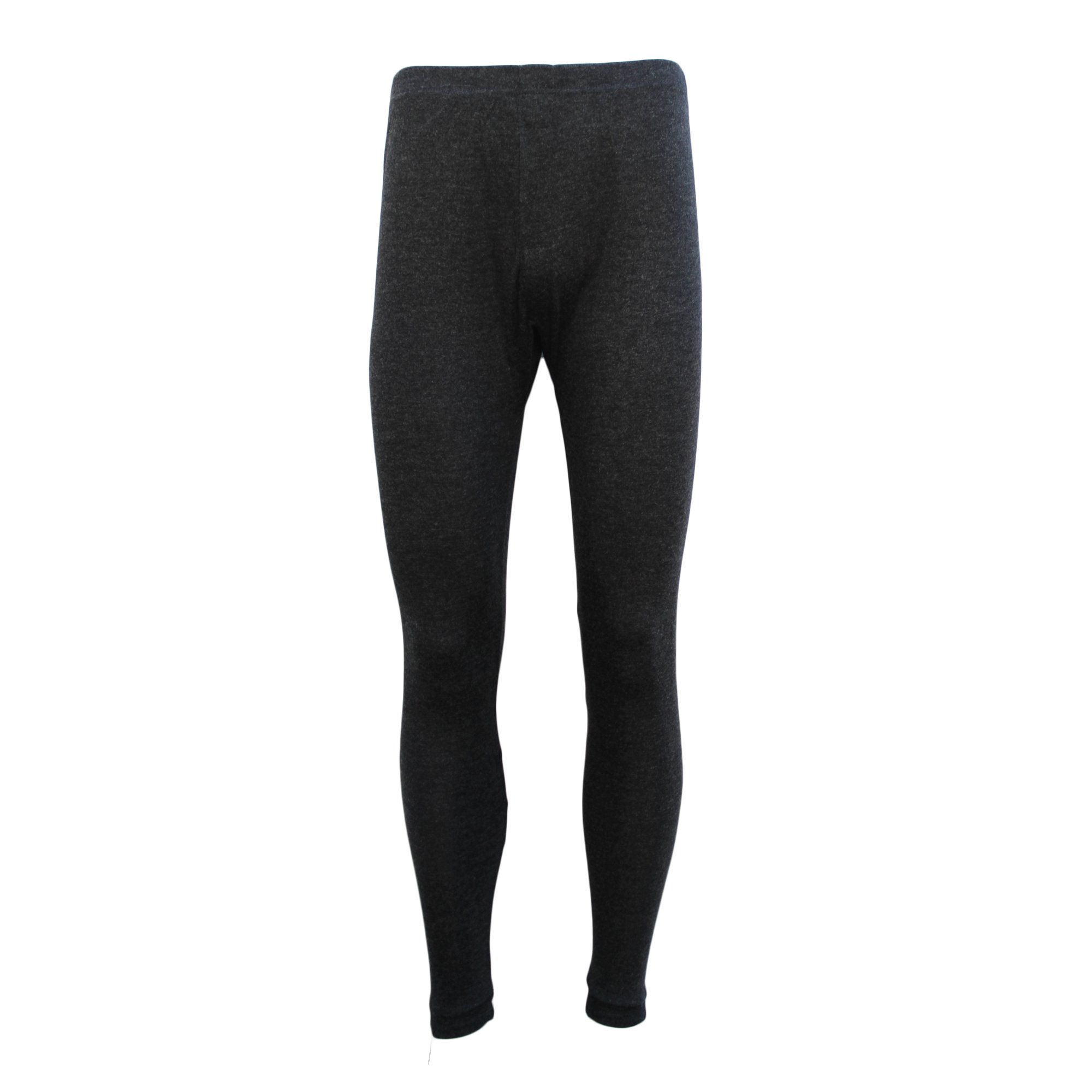 V474-215057-102700-00 Mens Merino Wool Top Pants Thermal Leggings Long Johns Underwear Pajamas, Men's Long Johns - Black, S - Image 1