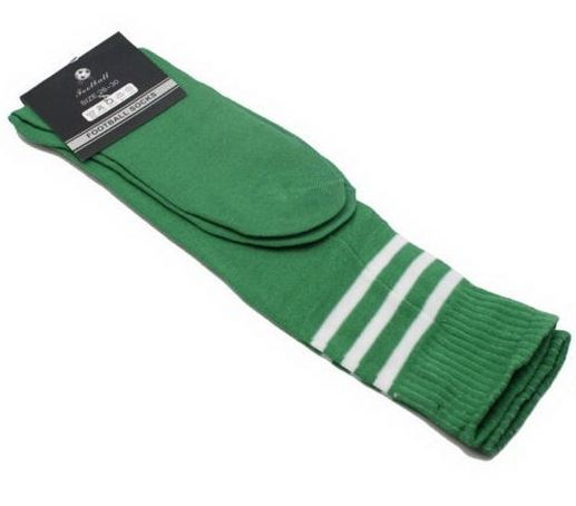 V474-218663-103581-00 Mens Womens Sports Breathable Tube Long High Socks Knee Warm Casual Footy Soccer, Green - Image 1