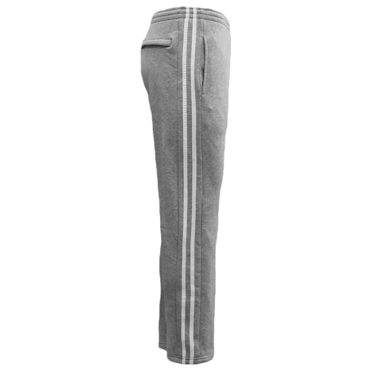V474-405983-102081-00 Men's Fleece Casual Sports Track Pants w Zip Pocket Striped Sweat Trousers S-6XL, Light Grey, 3XL - Image 1