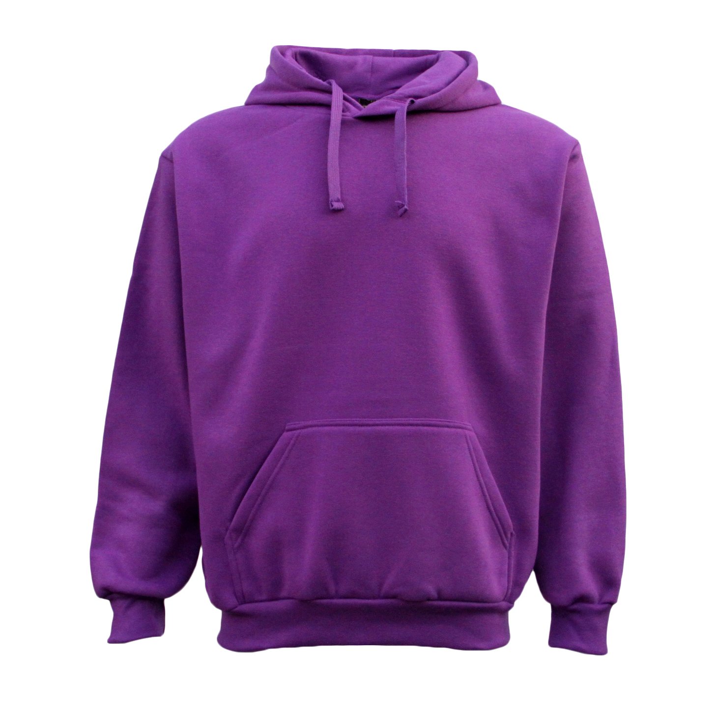 V474-420330-99686-00 Adult Unisex Men's Basic Plain Hoodie Pullover Sweater Sweatshirt Jumper XS-8XL, Purple, 6XL - Image 1
