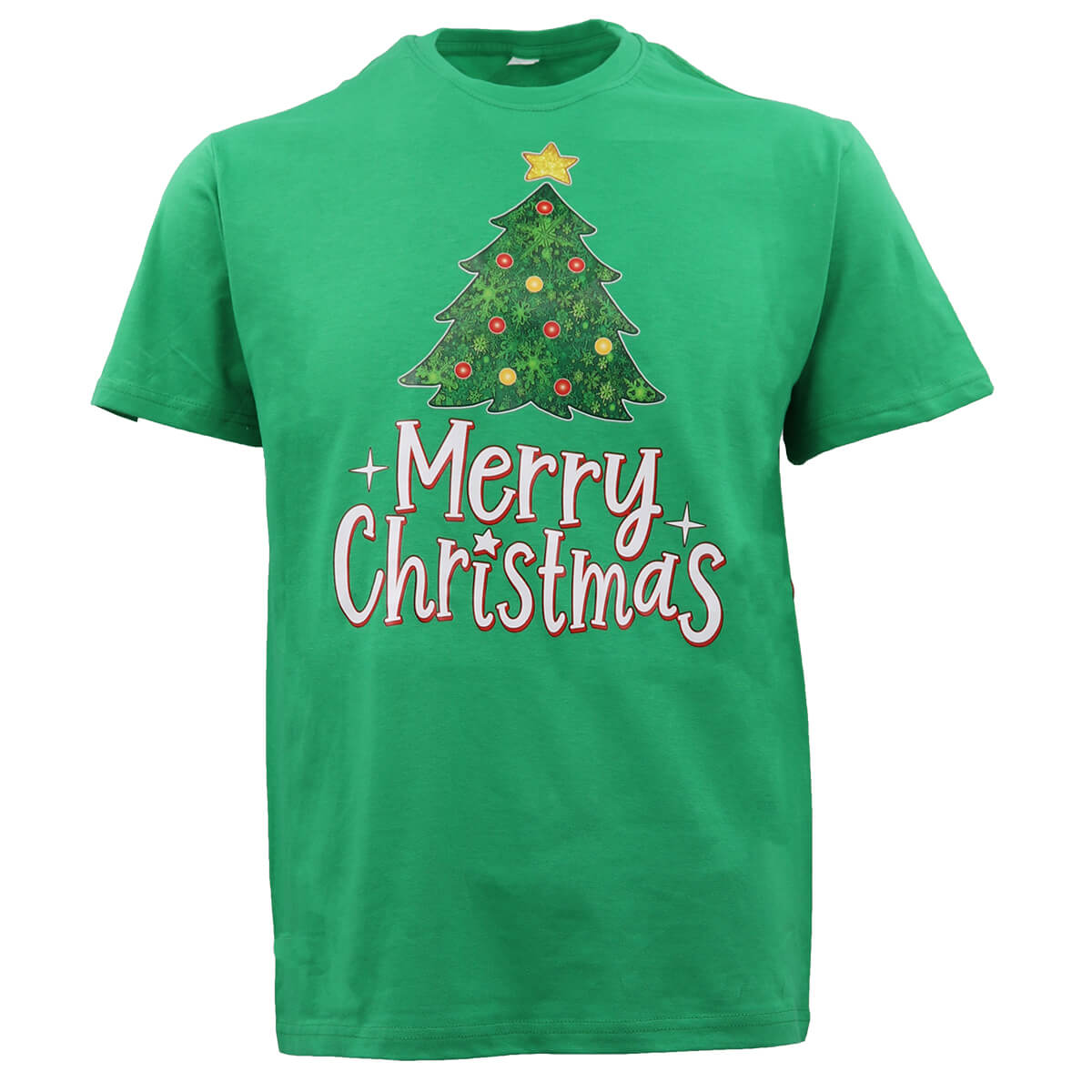 V474-469566-103457-00 New Funny Adult Xmas Christmas T Shirt Tee Mens Womens 100% Cotton Jolly Ugly, Tree (Green) B, XS - Image 1