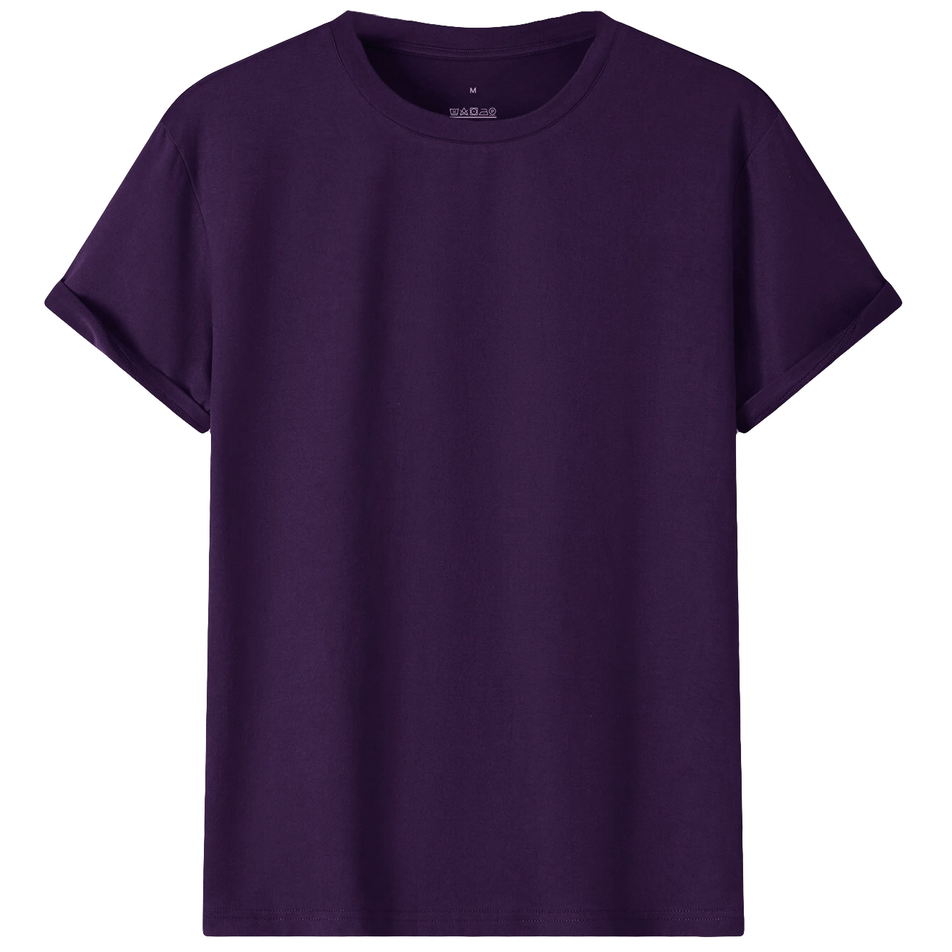 V474-613153-100280-00 Adult 100% Cotton T-Shirt Unisex Men's Basic Plain Blank Crew Tee Tops Shirts, Purple, 3XL - Image 1