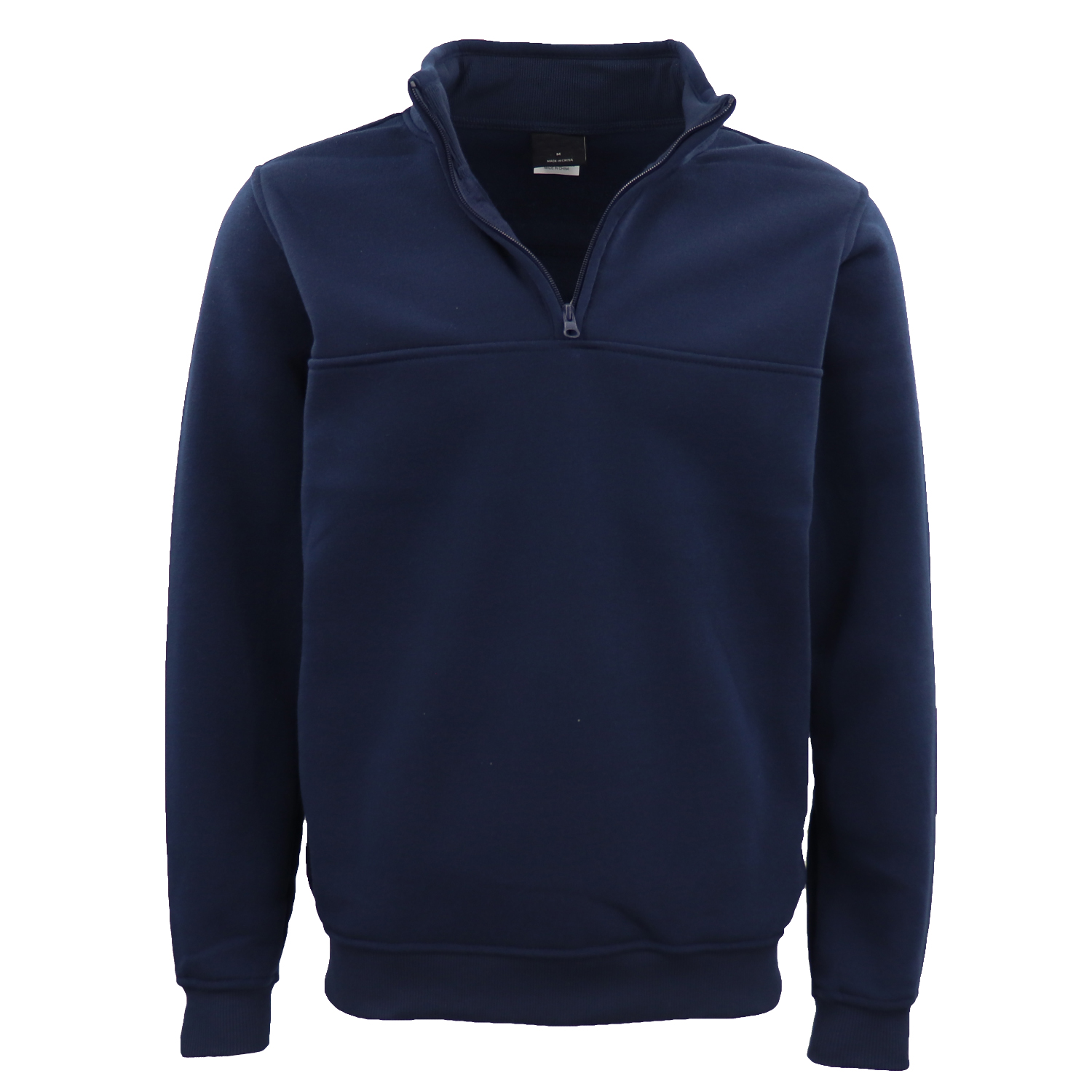 V474-628709-131358-00 New Men's Unisex Adult Half-Zip Fleece Jumper Pullover Stand Collar Jacket Shirt, Navy, 3XL - Image 1