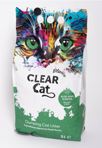 V485-CLEARCATLITALOV10L-209646-00 ClearCat Blanco Cat Litter - Aloevera 10L - Image 1