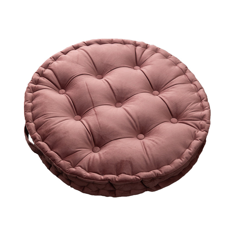 V488-RTP-PK-141471-00 Luxury Round Pouf Tatami Cushion Meditation Floor Mat with Handle - Image 1