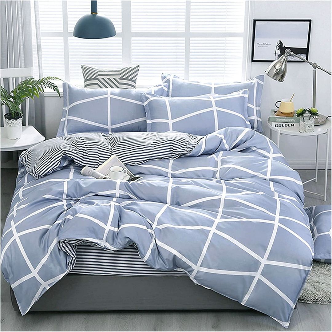 V493-MK-353-87674-00 Moreton King Size Duvet Quilt Cover Set - Image 1
