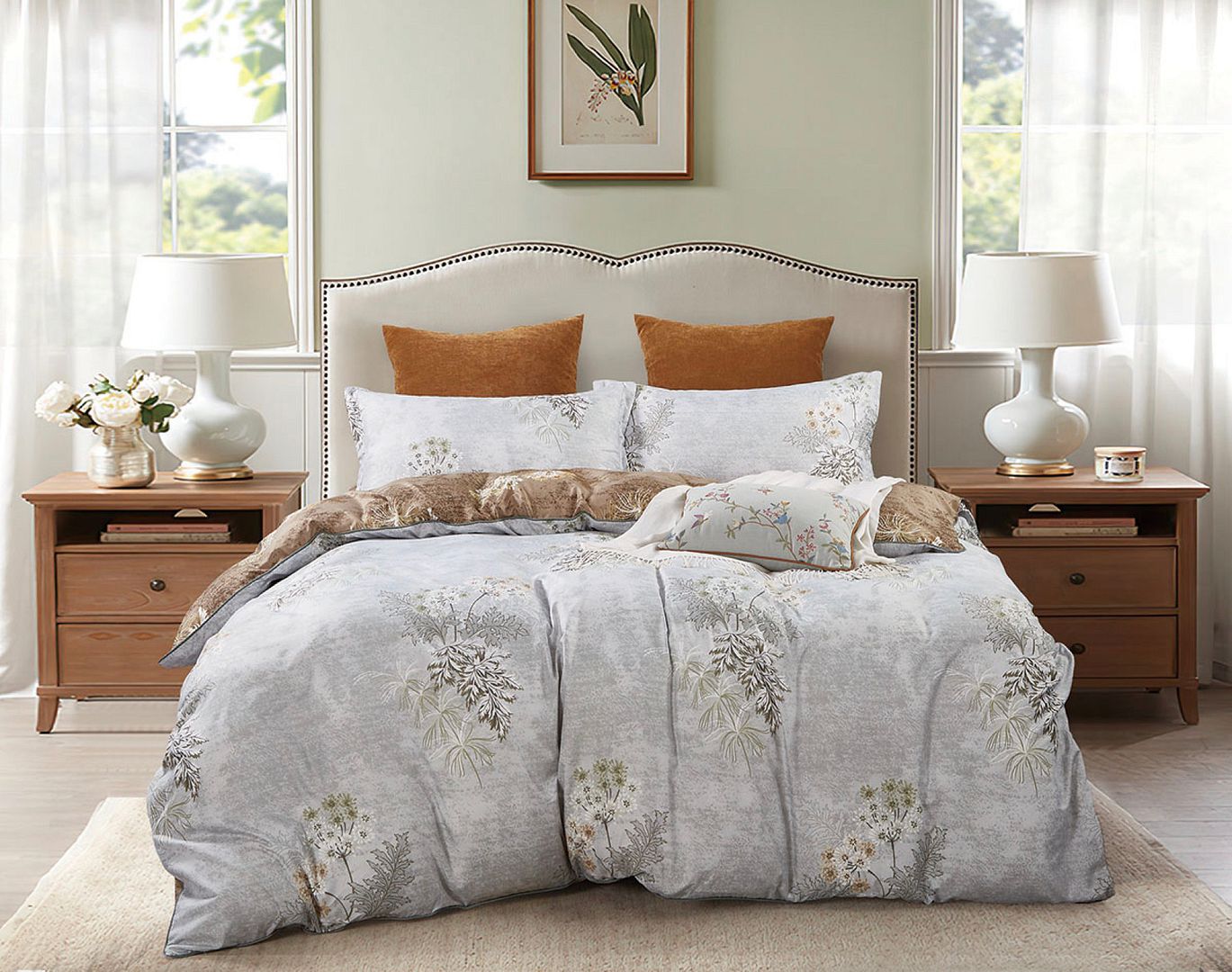 V493-MK-453-88120-00 Abbotson King Size Quilt/Duvet Cover Set - Image 1