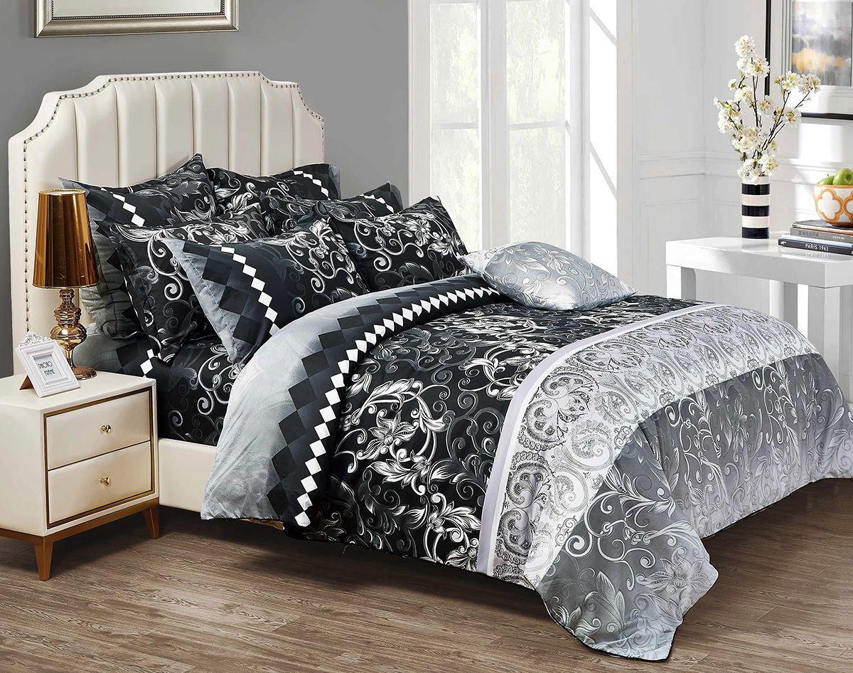 V493-MQ-219-87561-00 Costa Queen Size Duvet Quilt Cover Set - Image 1