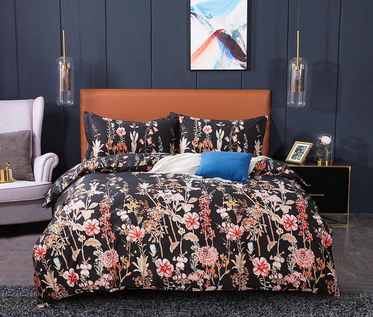 V493-MQ-451-87720-00 Hayman Queen Size Duvet Quilt Cover Set - Image 1