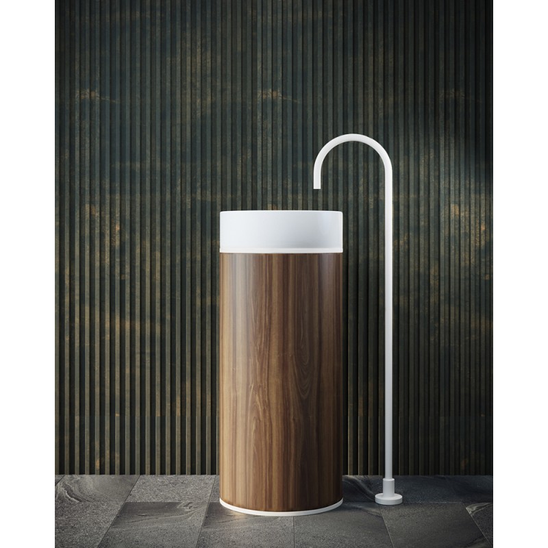 V503-BB67-TSR-MWBB67-TSR-LVBBB67-TSR-PDS-95693-00 Tesoro pedestal basin Matt White - Image 1