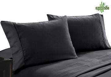 V517-BCSPC-CHA-94446-00 400 thread count bamboo cotton twin pack pillowcase charcoal - Image 1