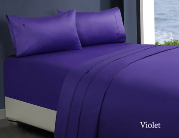 V517-CSS1000-KSVI-94485-00 1000tc egyptian cotton sheet set 1 king single violet - Image 1