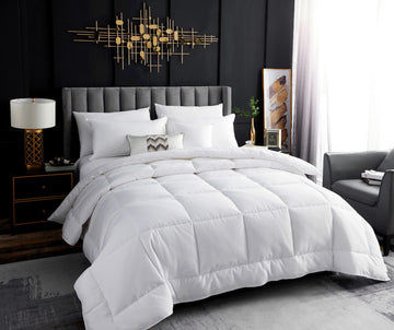 V517-DAQ8-Q-94498-00 ultra warm winter weight down alternative quilt doona 800gsm queen - Image 1