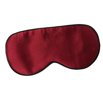 V517-SEM-BUR-94708-00 100 silk sleep eye mask for women men burgundy - Image 1