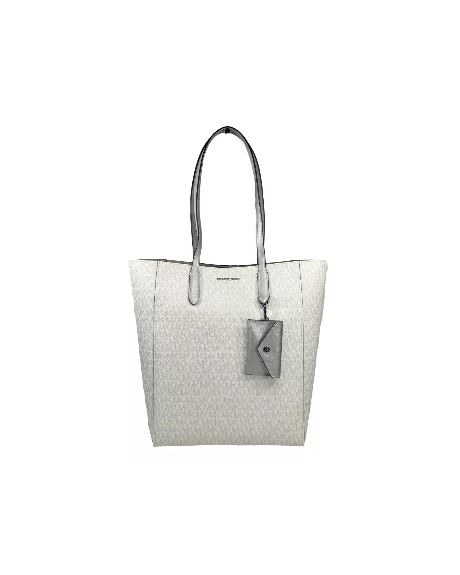 V539-85091-202506191645-00 Michael Kors Women's Vincent With Card Case Large Tote Purse Bag Silver - One Size - Image 1