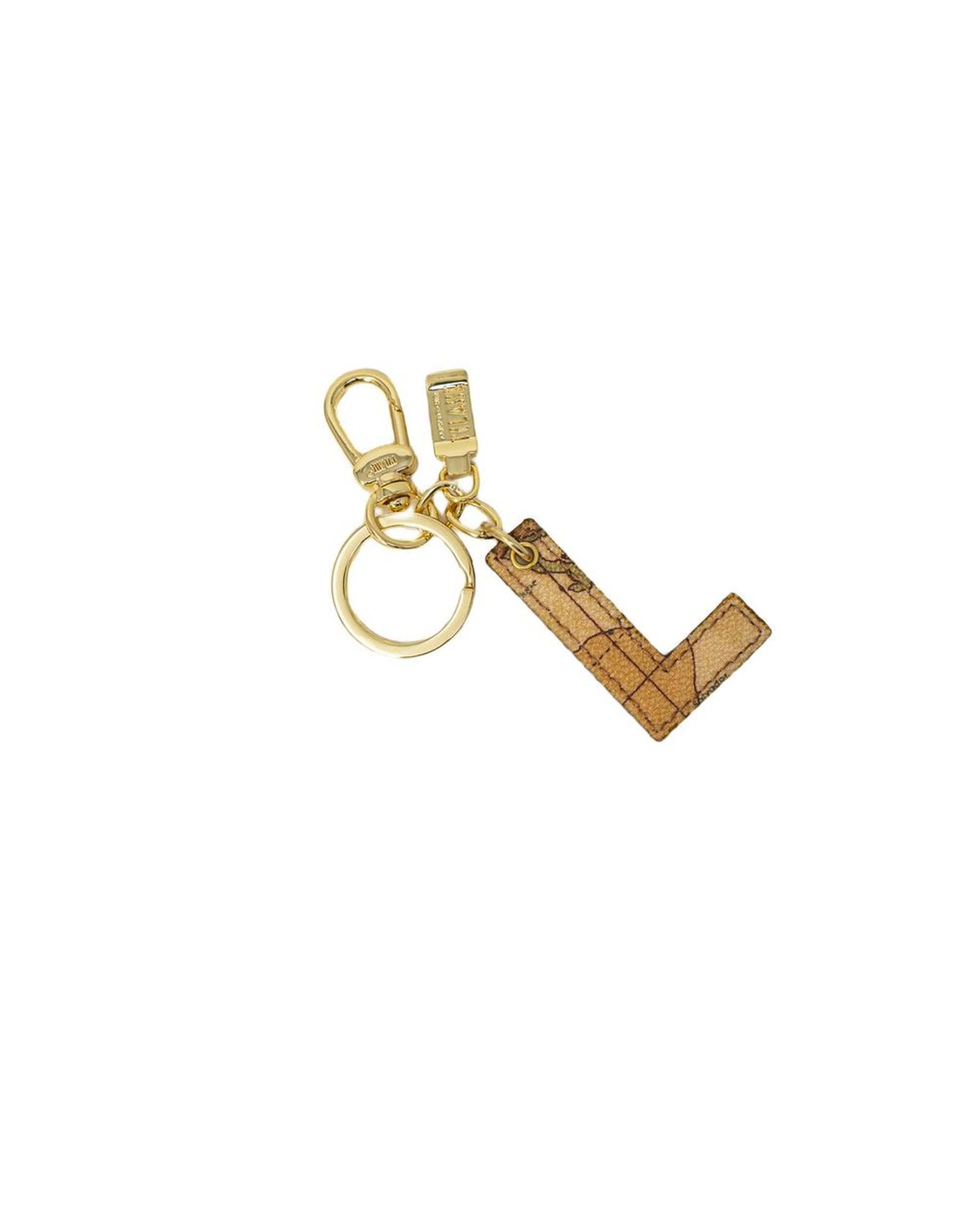 V539-ALMAPRCL-8004700127-202506111927-00 Alviero Martini Prima Classe Women's Beige Leather Keychain - One Size - Image 1