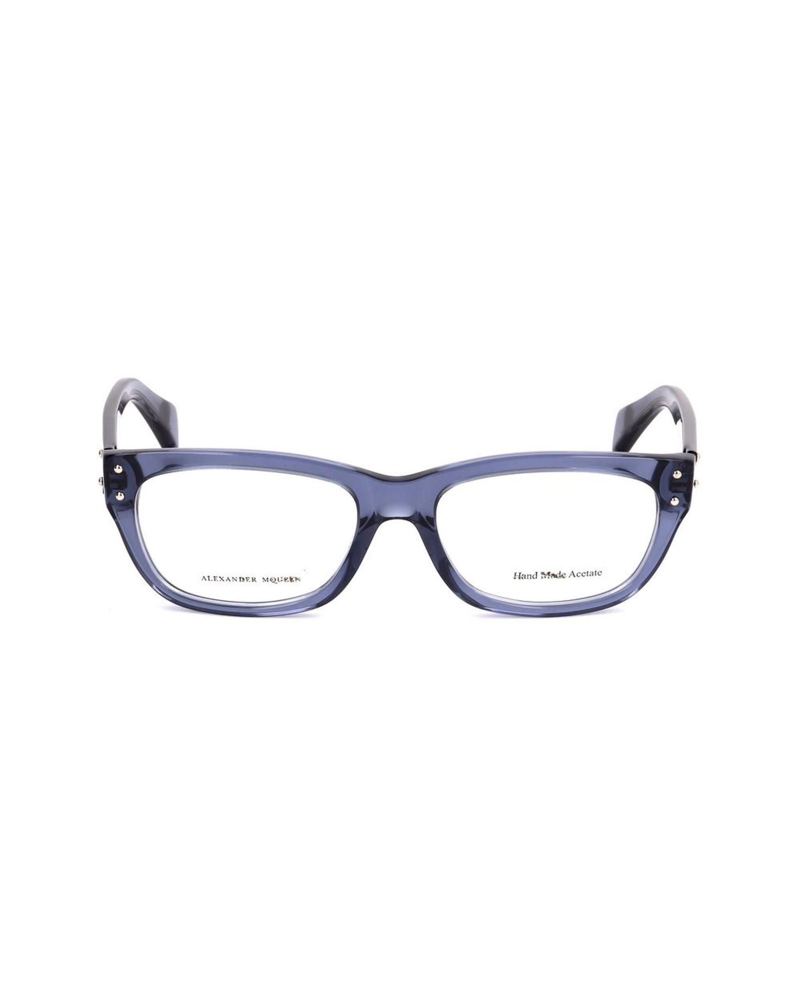 V539-AMAMQ4223BMPAC-202506111605-00 Alexander McQueen Unisex's Blue Acetate Frames - One Size - Image 1