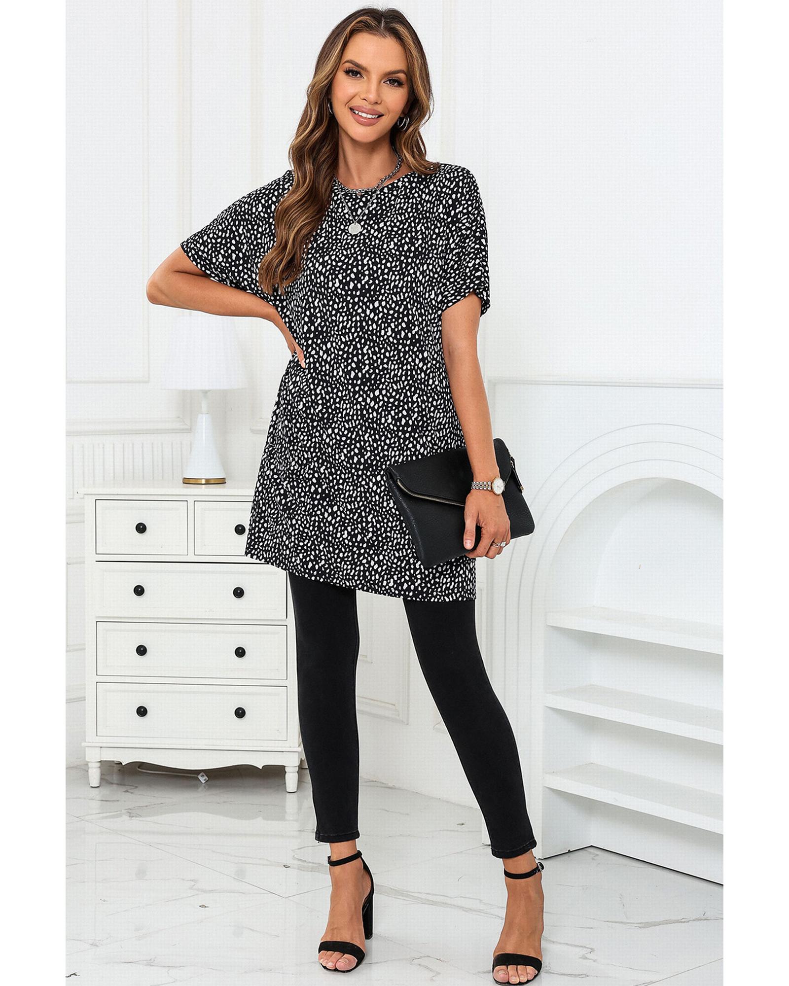 V539-AZEXDC25119659-2-M-202508261025-00 Azura Exchange Leopard Print Tunic Top - M - Image 1