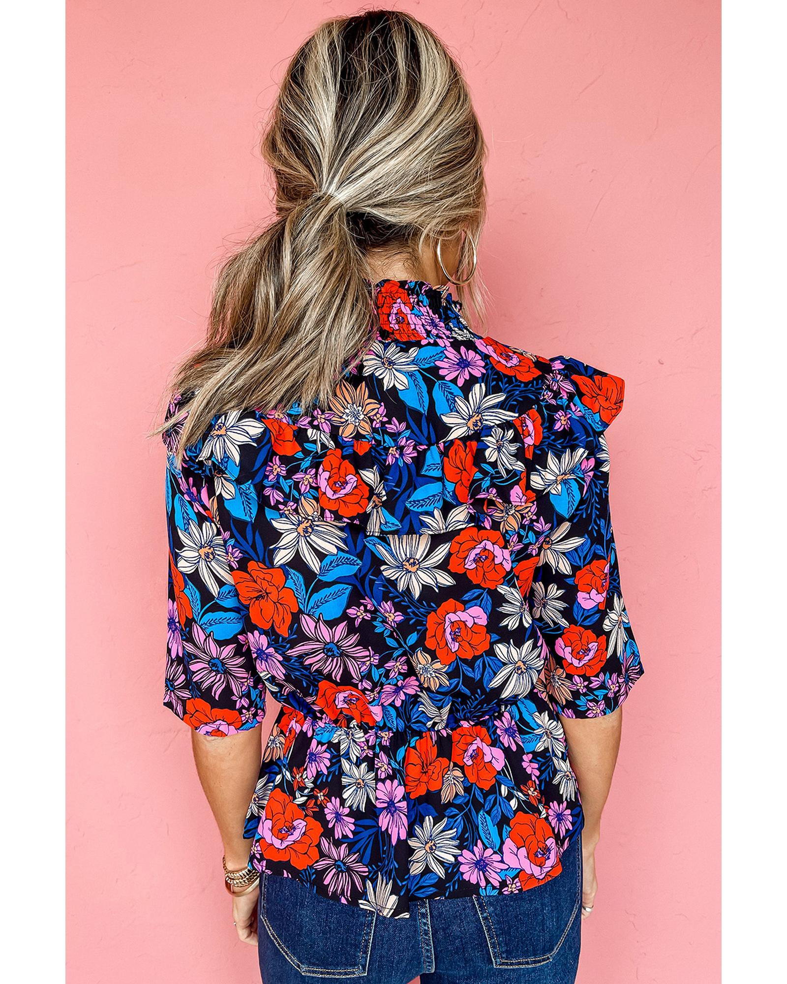 V539-AZEXDC25119929-5-L-202508260705-00 Azura Exchange Ruffle Peplum Top - L - Image 1