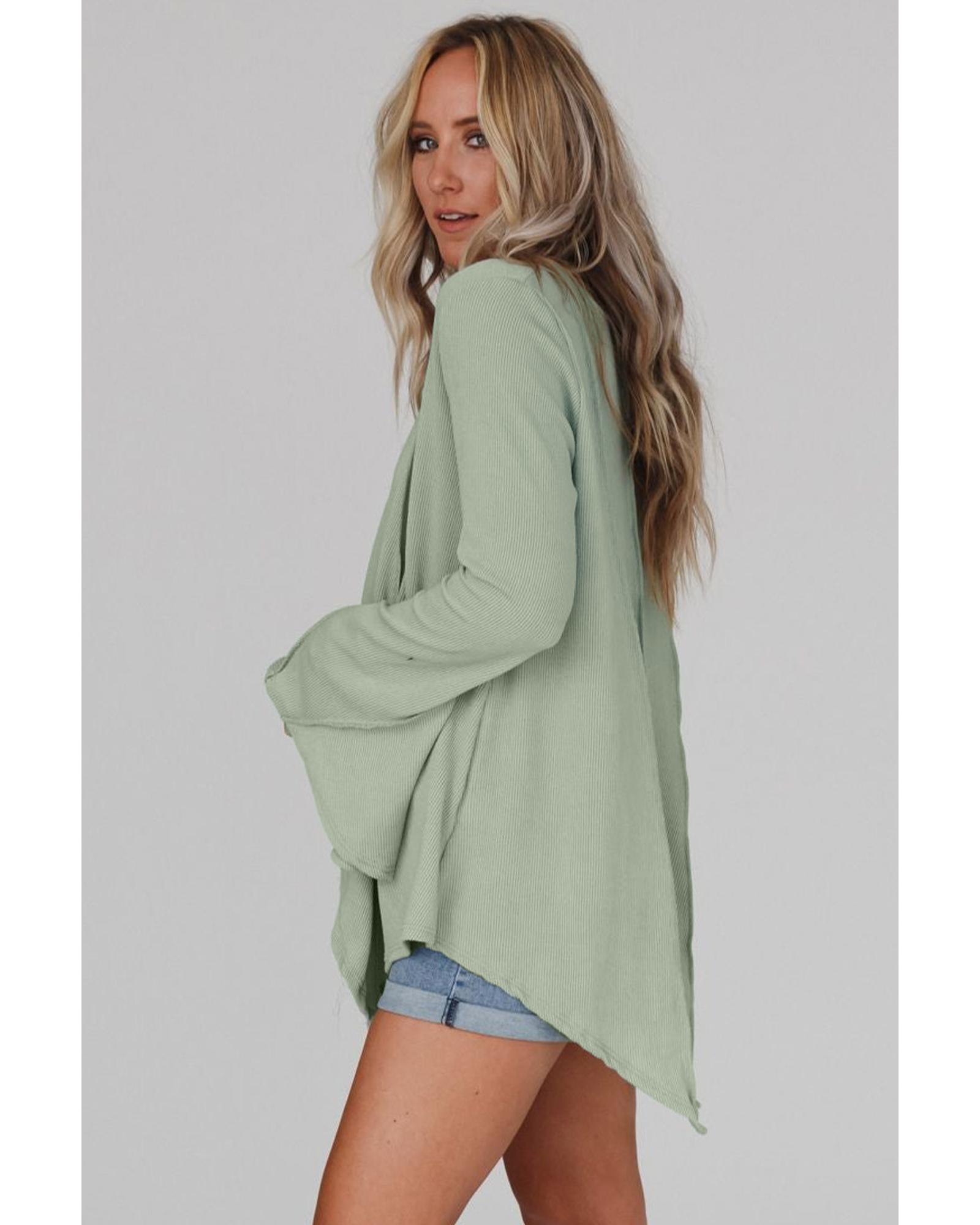 V539-AZEXDC25122288-9-L-202508261445-00 Azura Exchange Expose Seam Bell Sleeve Top - L - Image 1