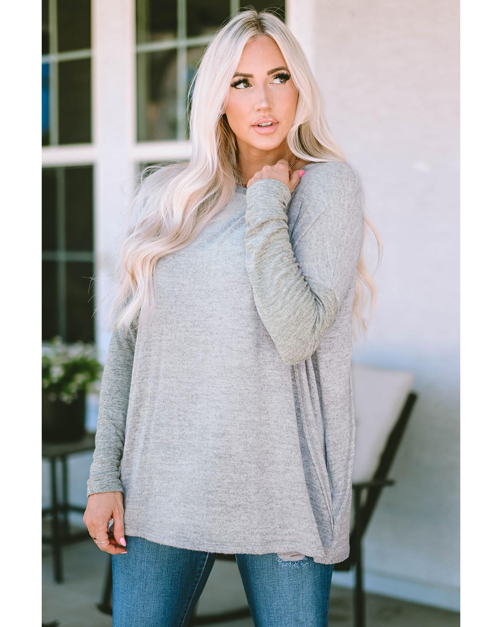 V539-AZEXDC25122608-11-M-202508262155-00 Azura Exchange Patchwork Long Sleeve Top - M - Image 1