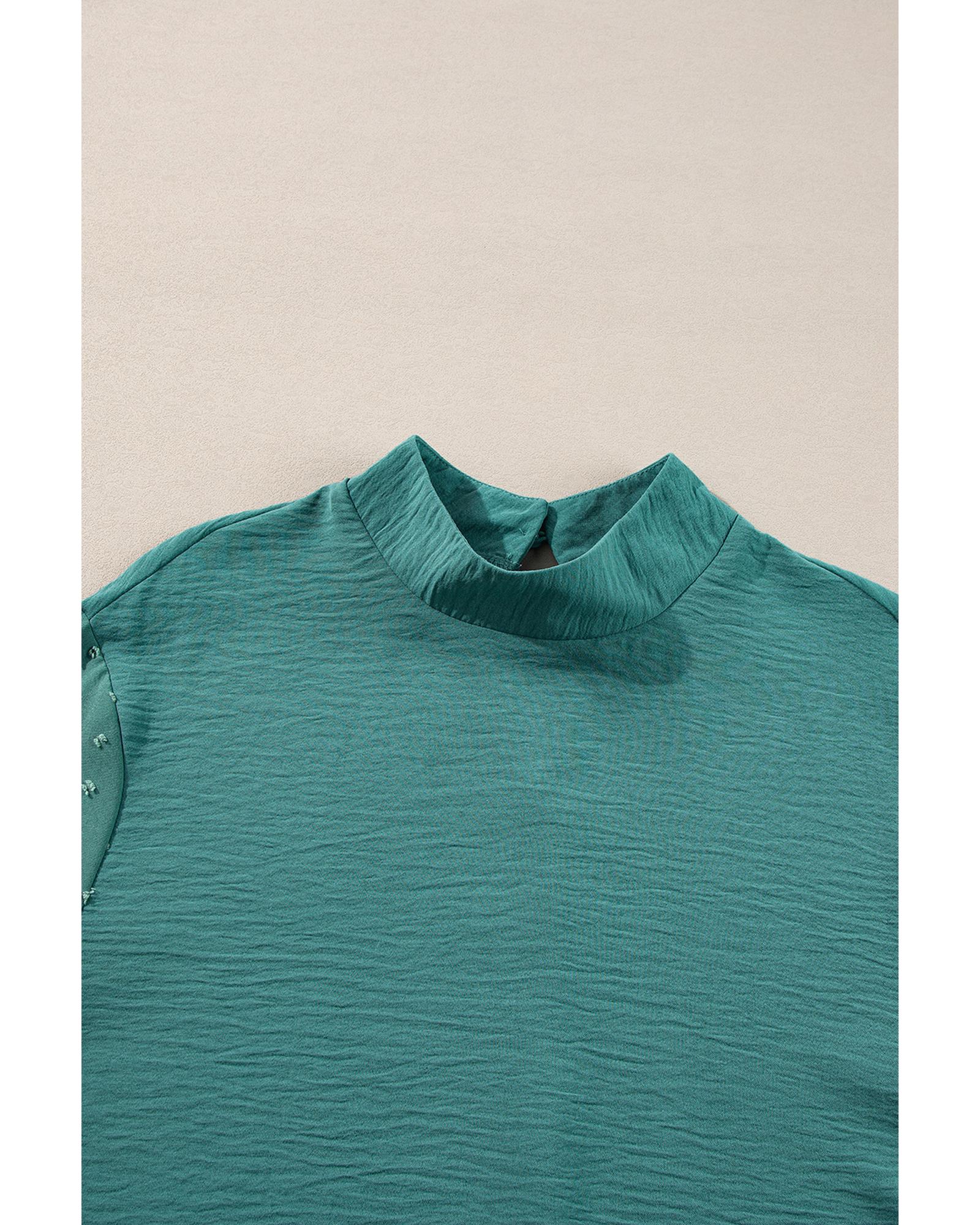 V539-AZEXDC25129059-P1809-L-202508271955-00 Skobeloff Swiss Dot Balloon Sleeve Loose Blouse - L - Image 1