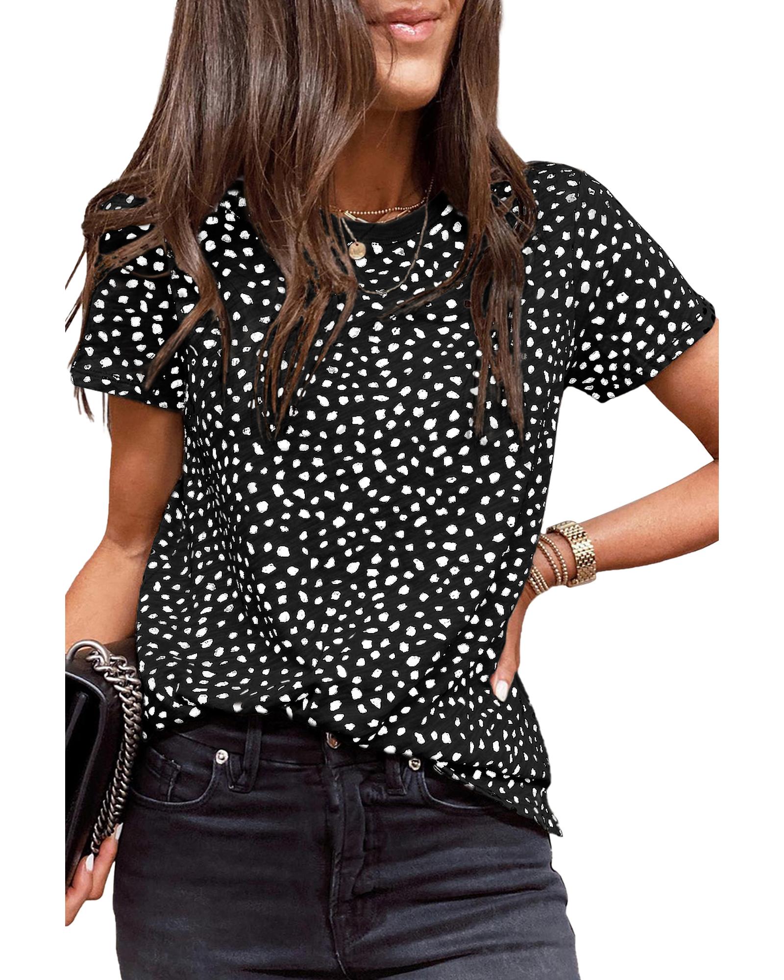 V539-AZEXDC25218993-2-L-202508261230-00 Azura Exchange Cheetah Print Short Sleeve T Shirt - L - Image 1