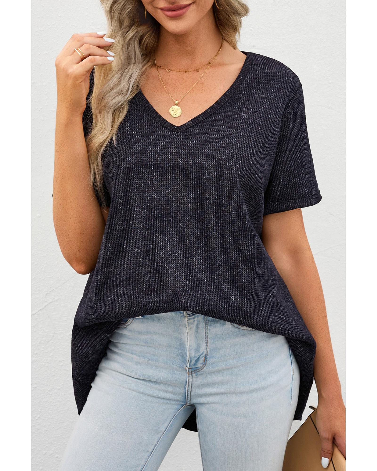 V539-AZEXDC25219128-11-S-163589-00 Azura Exchange Cuffed Tee - S - Image 1