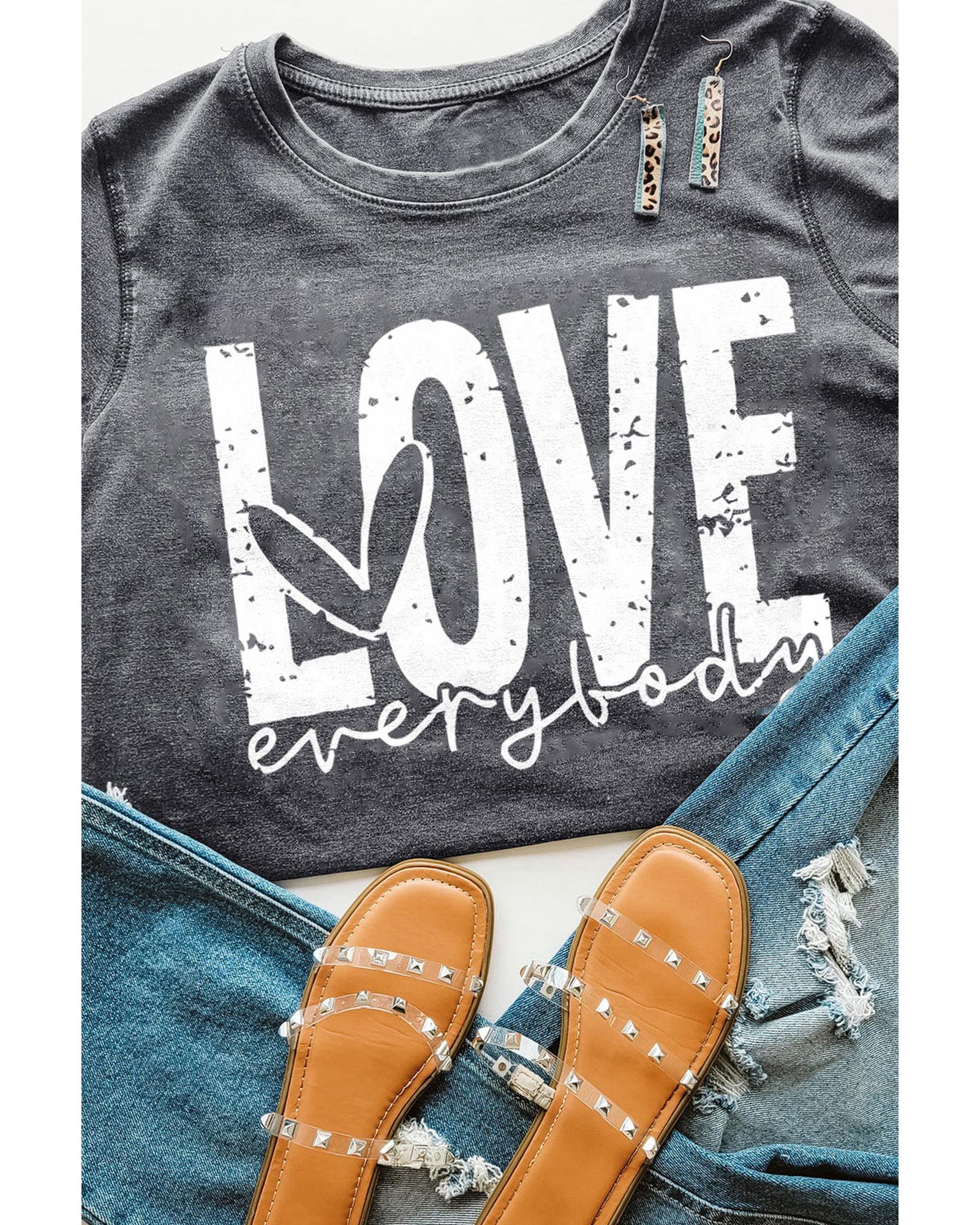 V539-AZEXDC25219223-11-S-165066-00 Azura Exchange LOVE everybody Graphic T-shirt - S - Image 1