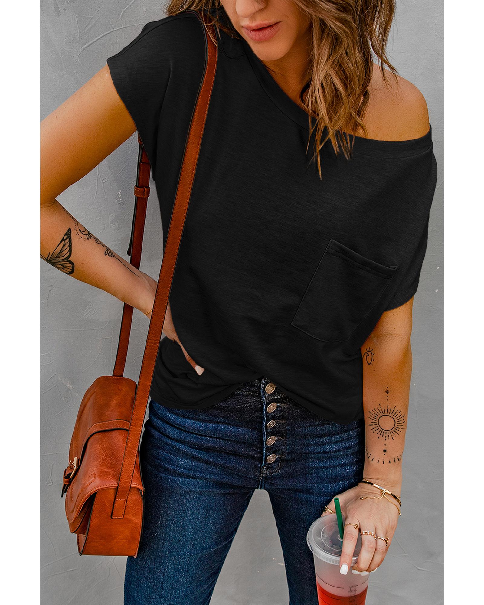 V539-AZEXDC2522113-2-XL-202508261220-00 Azura Exchange Pocketed Tee with Side Slits - XL - Image 1