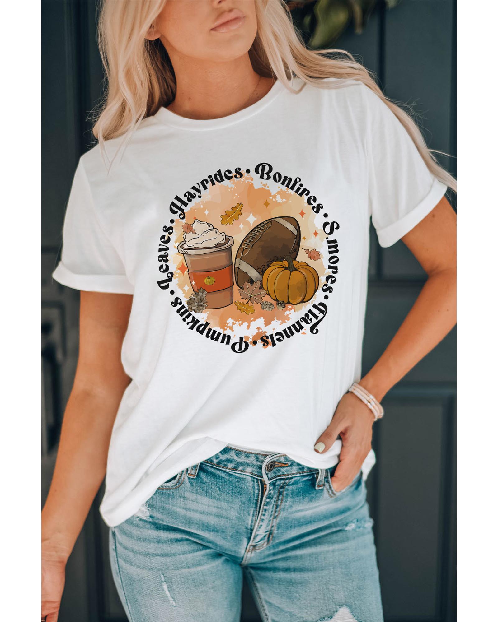 V539-AZEXDC25222305-1-M-202508261500-00 Azura Exchange Pumpkin Rugby Graphic Print Tee - M - Image 1