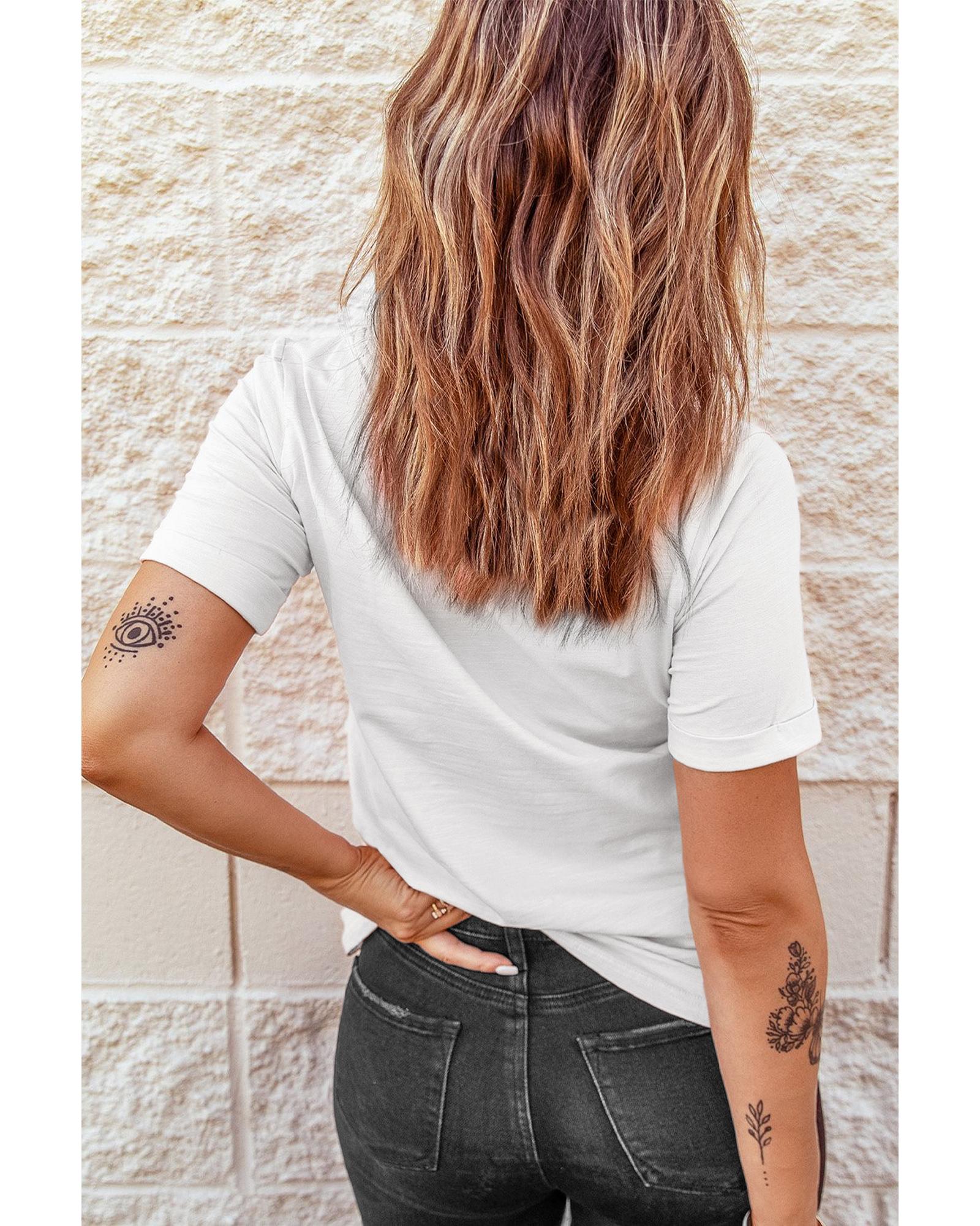 V539-AZEXDC25227853-1-XL-202508292240-00 White Leopard LOVE Double Heart Printed Valentines Graphic Tee - XL - Image 1