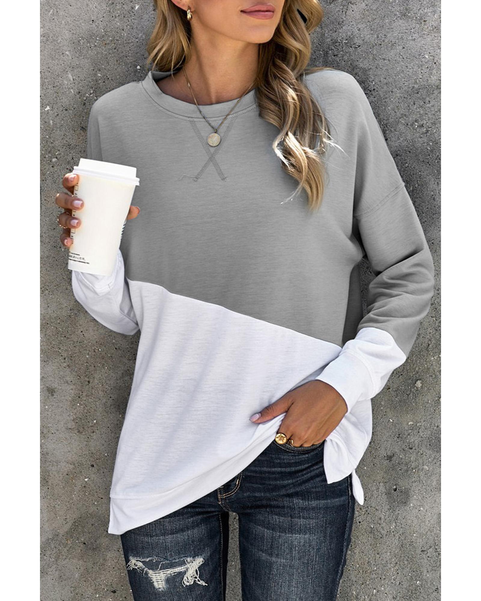 V539-AZEXDC2531107-11-S-162667-00 Azura Exchange Patchwork Dropped Shoulder Sweatshirt - S - Image 1