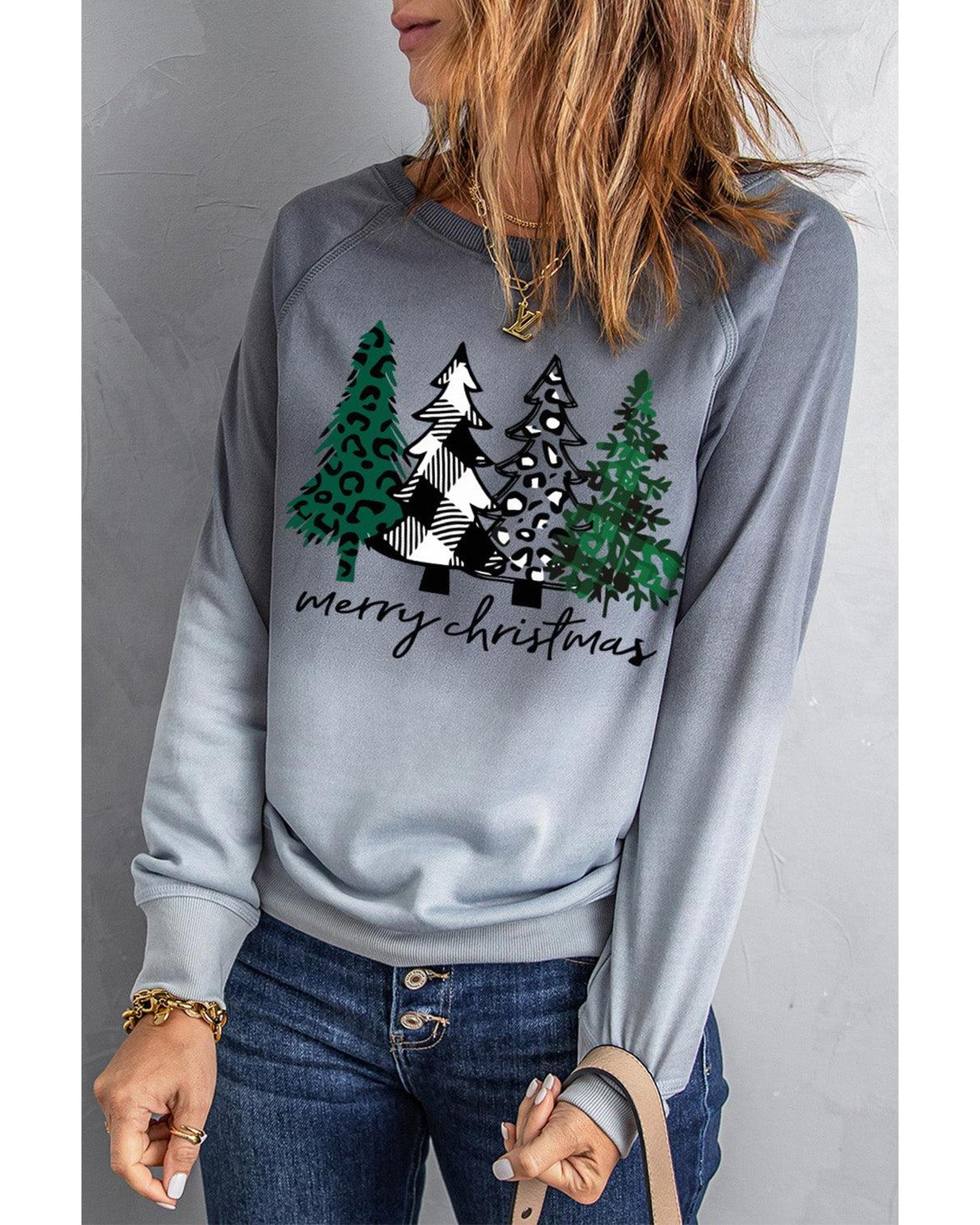 V539-AZEXDC25313590-11-2XL-202508270120-00 Azura Exchange Merry Christmas Tree Graphic Sweatshirt - 2XL - Image 1