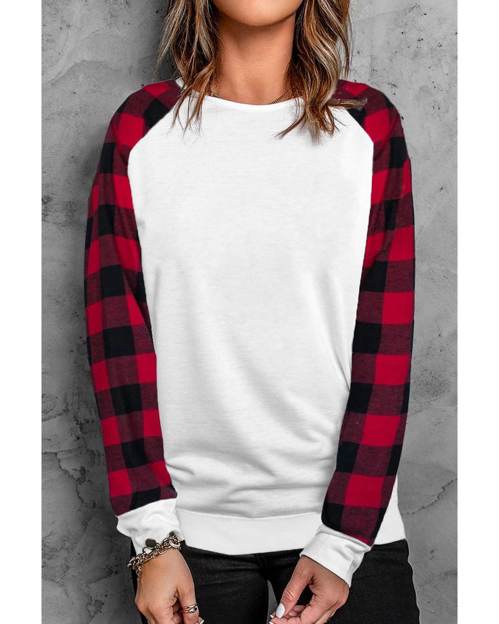 V539-AZEXDC2532215-1-XL-202508261045-00 Azura Exchange Long Sleeve Buffalo Plaid Sweatshirt - XL - Image 1