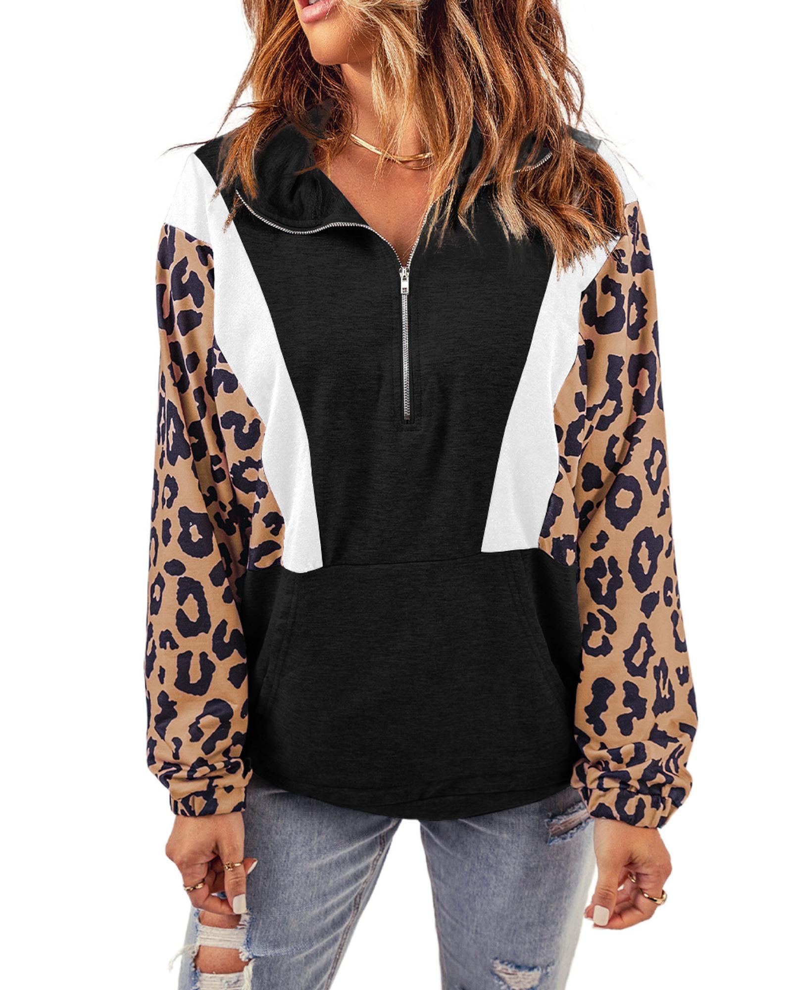 V539-AZEXDC2533655-2-2XL-202508261530-00 Azura Exchange Leopard Pullover Sweatshirt - 2XL - Image 1