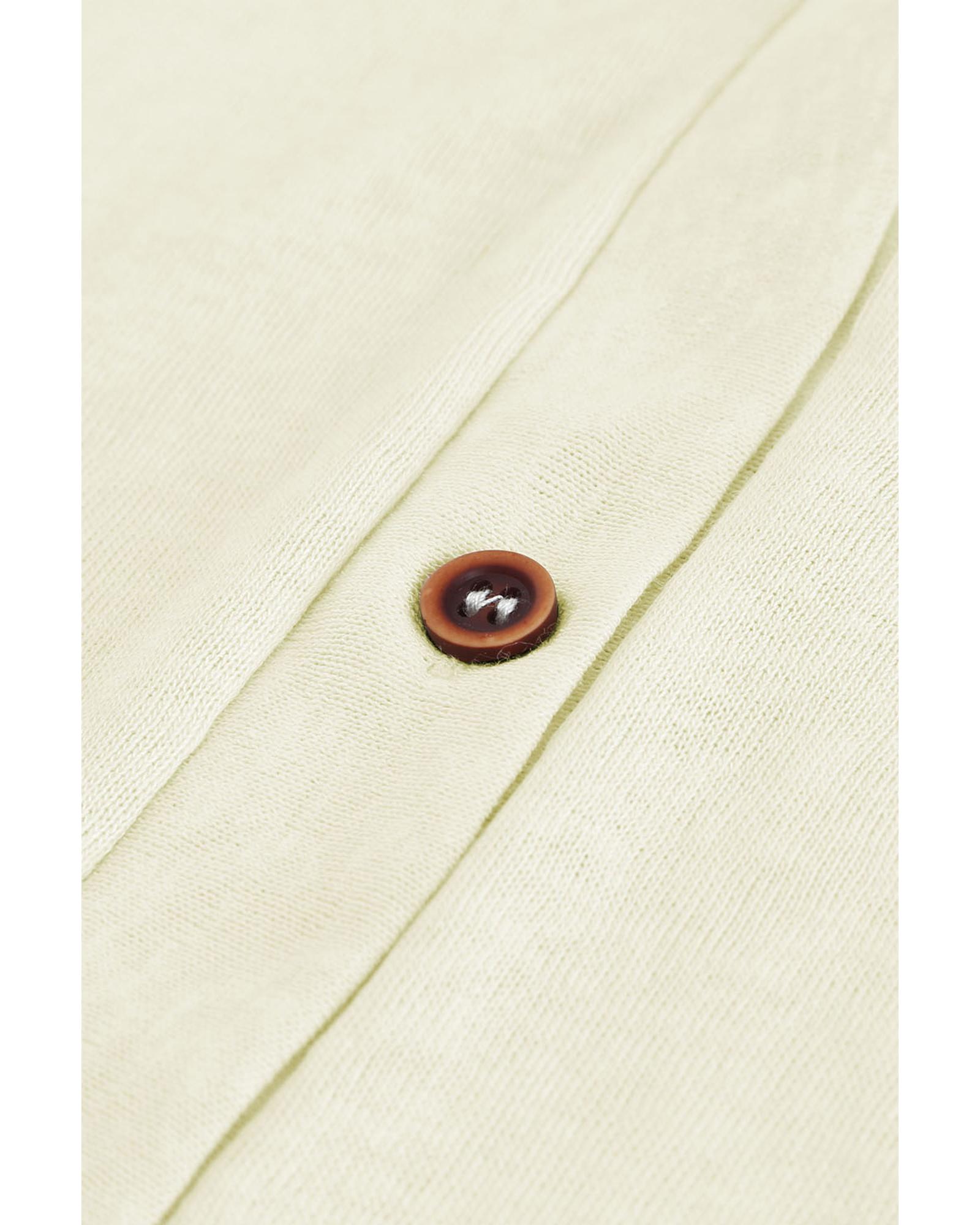 V539-AZEXDC2541048-15-XL-202508292350-00 Beige Solid Color Open-Front Buttons Cardigan - XL - Image 1