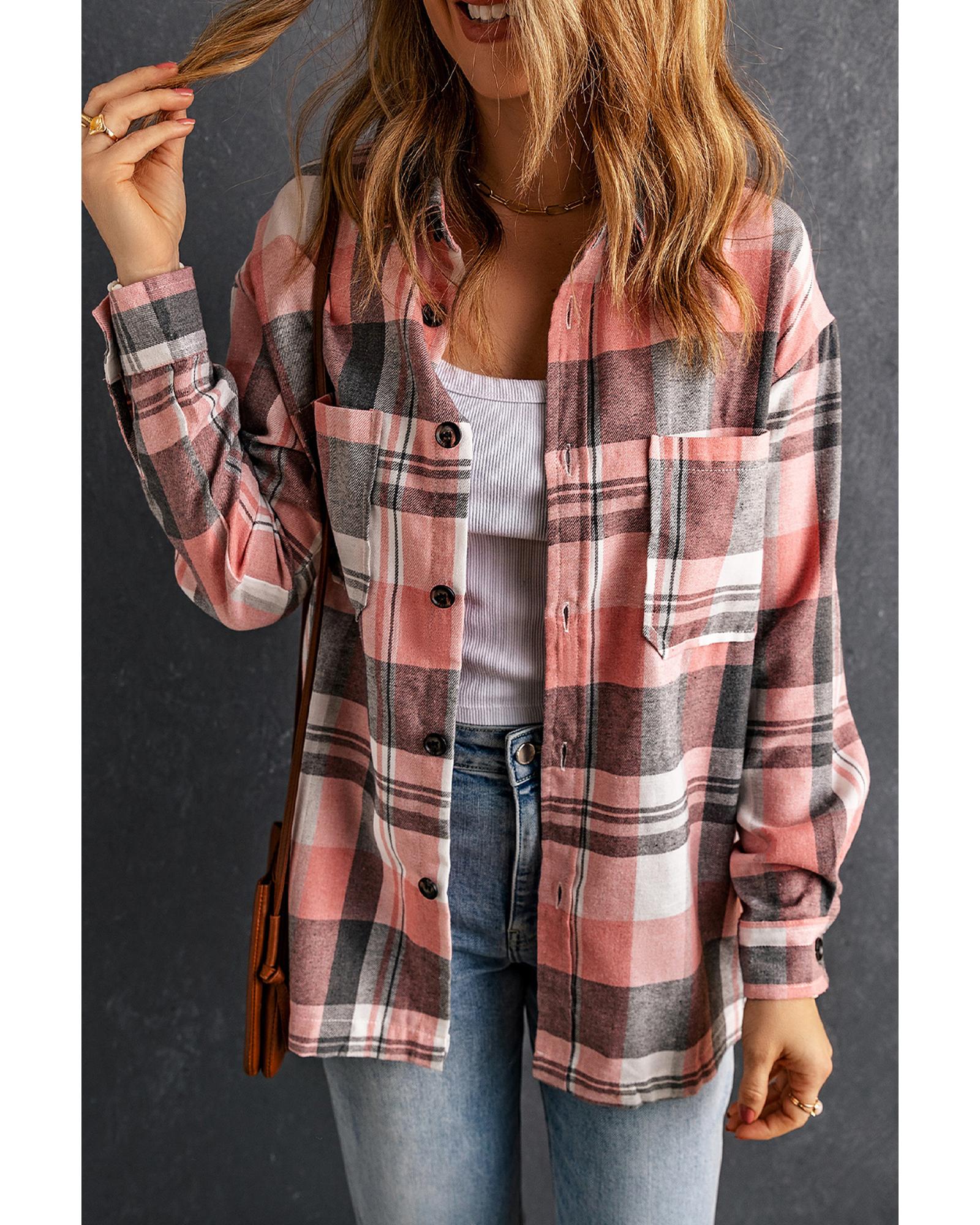 V539-AZEXDC2552972-10-L-202508261310-00 Azura Exchange Button Up Plaid Shirt - L - Image 1