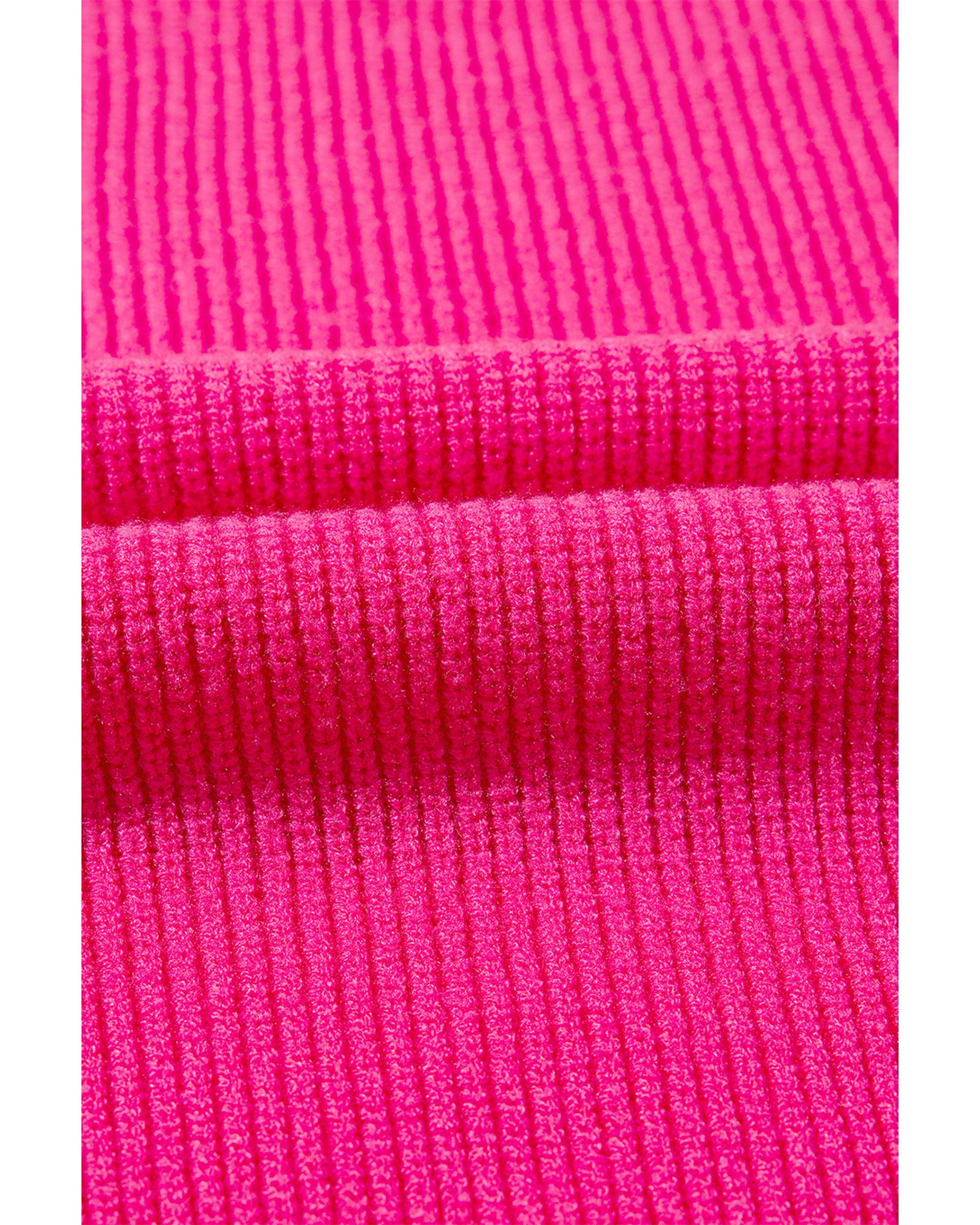 V539-AZEXDC2725814-P622-L-202508291305-00 Rose Red Heart Shape Drop Shoulder Round Neck Sweater - L - Image 1